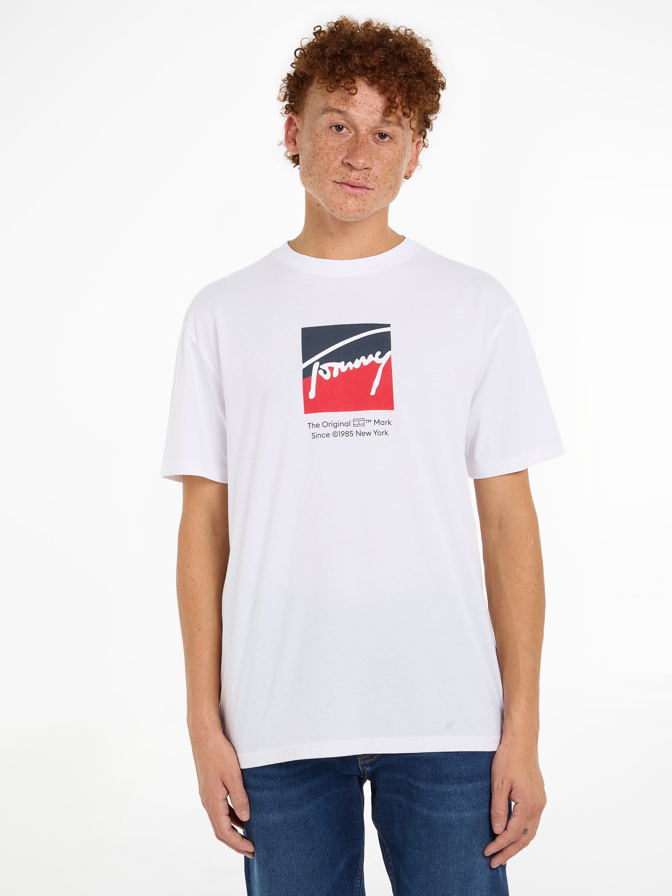 Tommy Jeans T-Shirt "TJM REG RWB DNA TEE", mit Logoprint günstig online kaufen