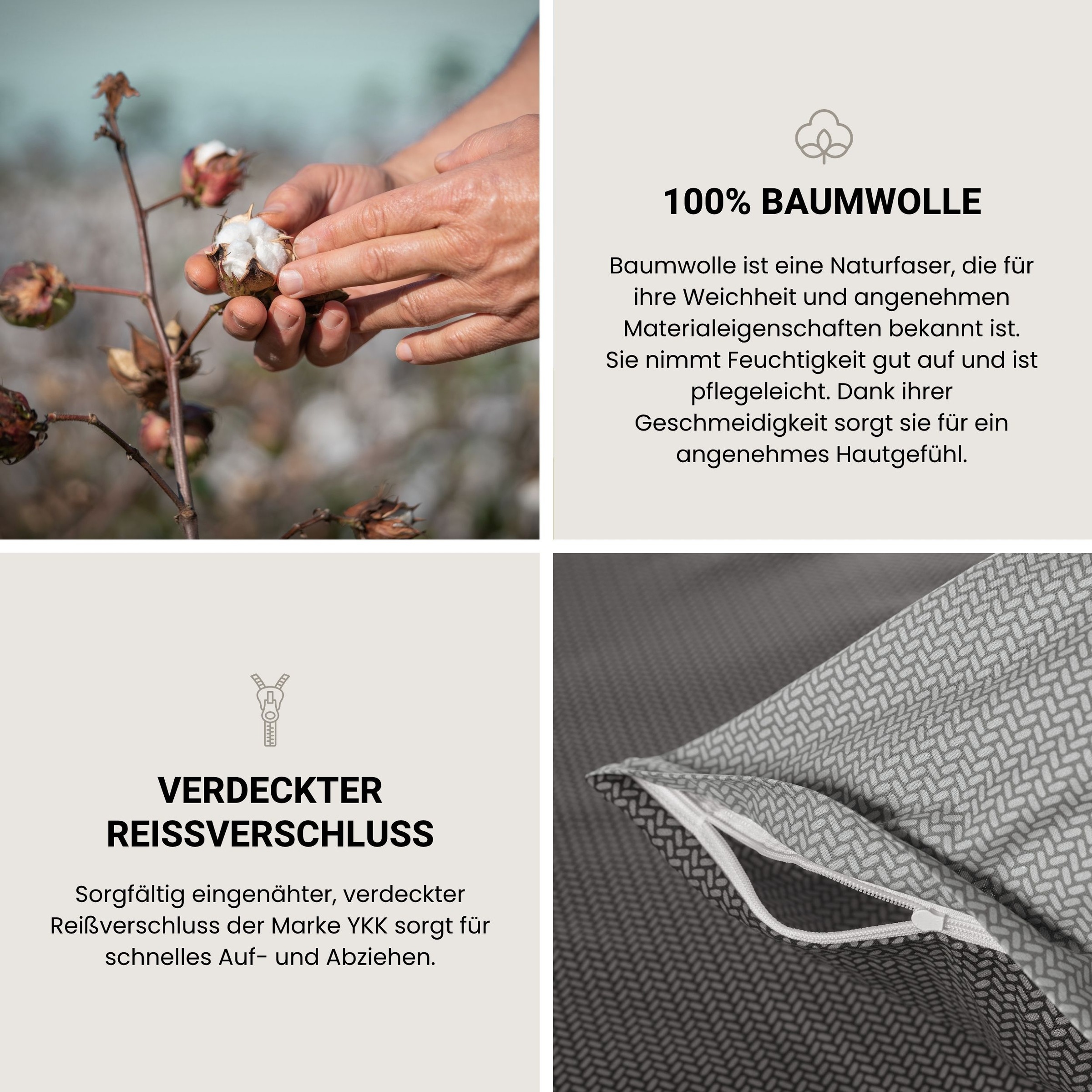 Schiesser Bettwäsche »Silva in einem simplen Minimaldessin in angesagter Strickoptik« 2 Stk. OEKO-TEX® MADE IN GREEN