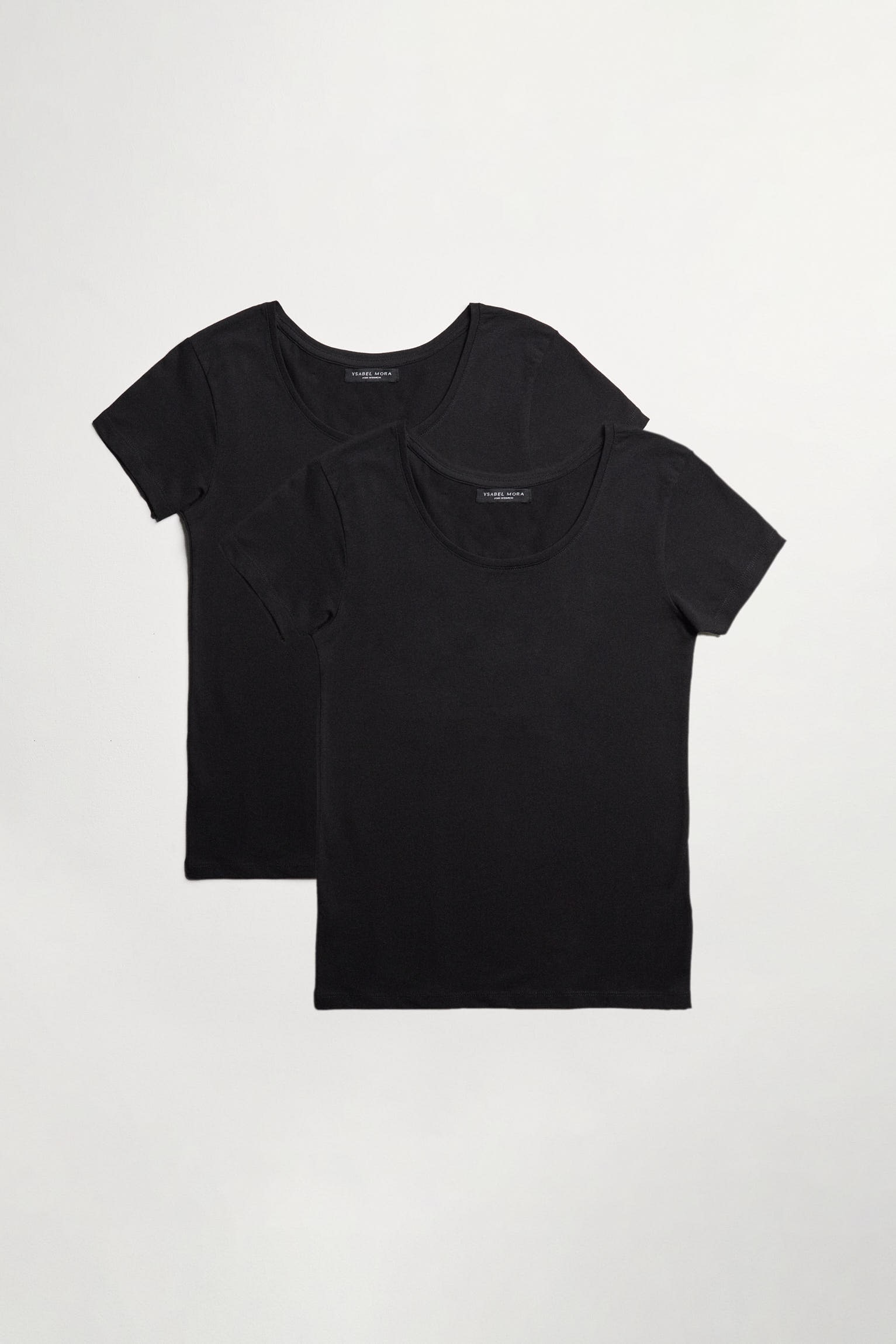 YSABEL MORA Kurzarmshirt, (2er Pack), mit Rundhals, elastisch, Baumwollmix, günstig online kaufen