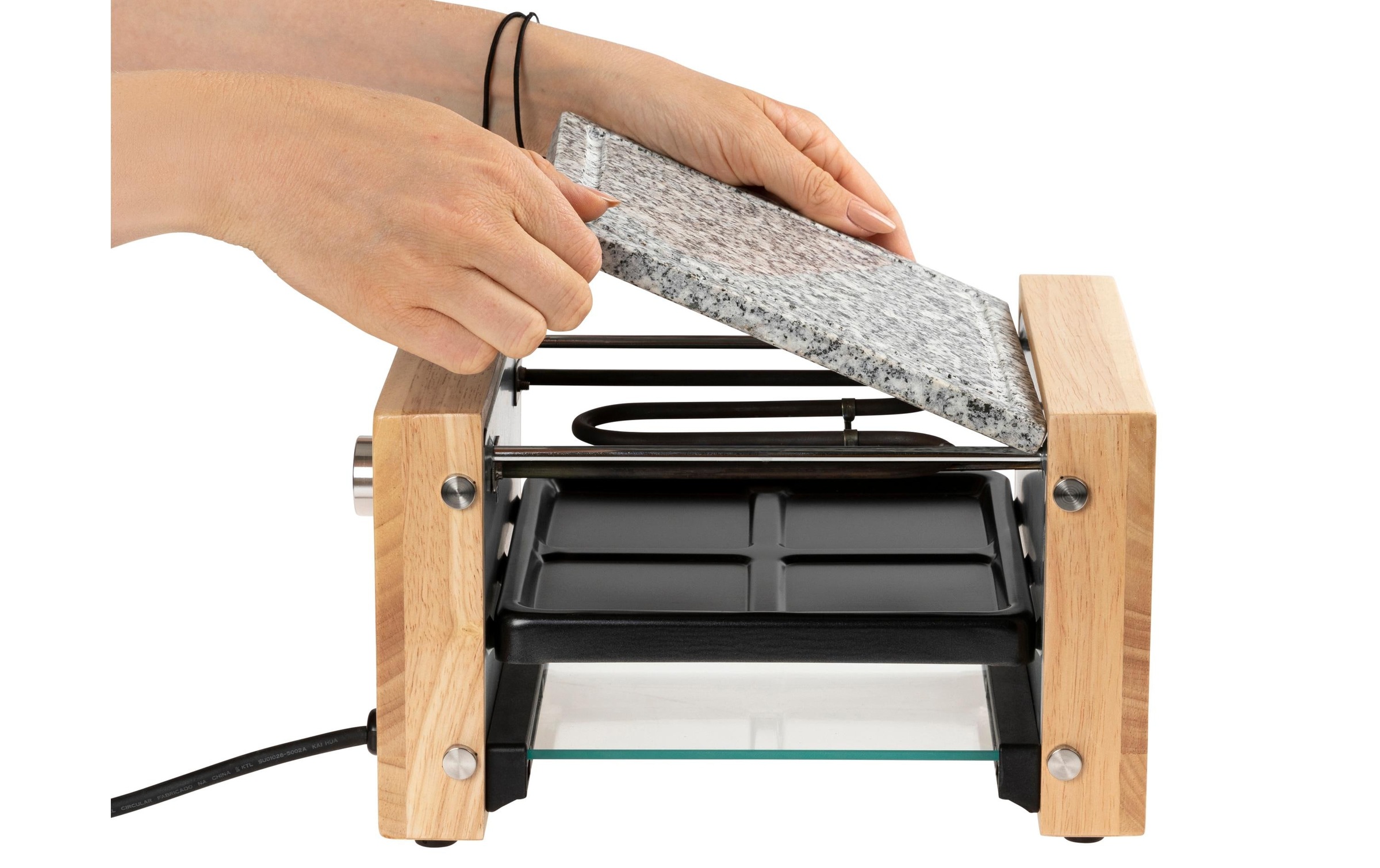 FURBER Raclette »Raclette-Grill 4P Holz/Stein« 650 W