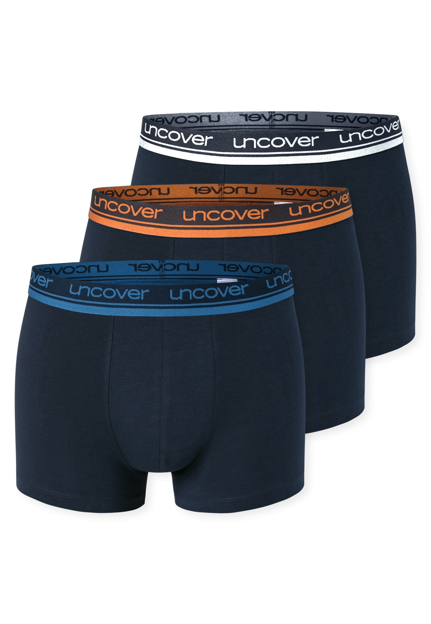 uncover by SCHIESSER Boxer "Uncover Cotton" ohne Eingriff, Logo-Bund, elastisch, Single Jersey-Qualität
