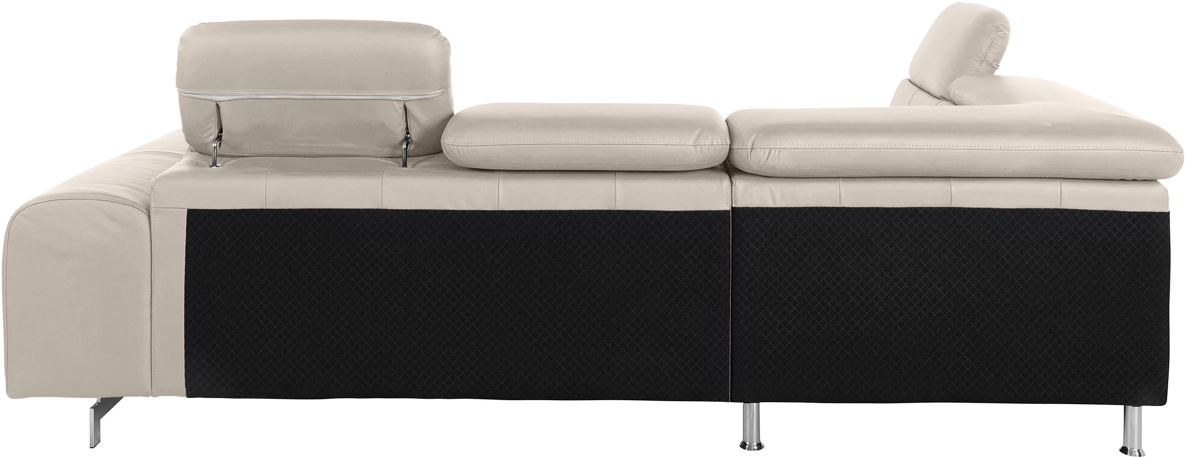 COTTA Ecksofa »Chef L-Form«, mit Kopfteilverstellung, edle Metallkufen, wahlweise mit Bettfunktion