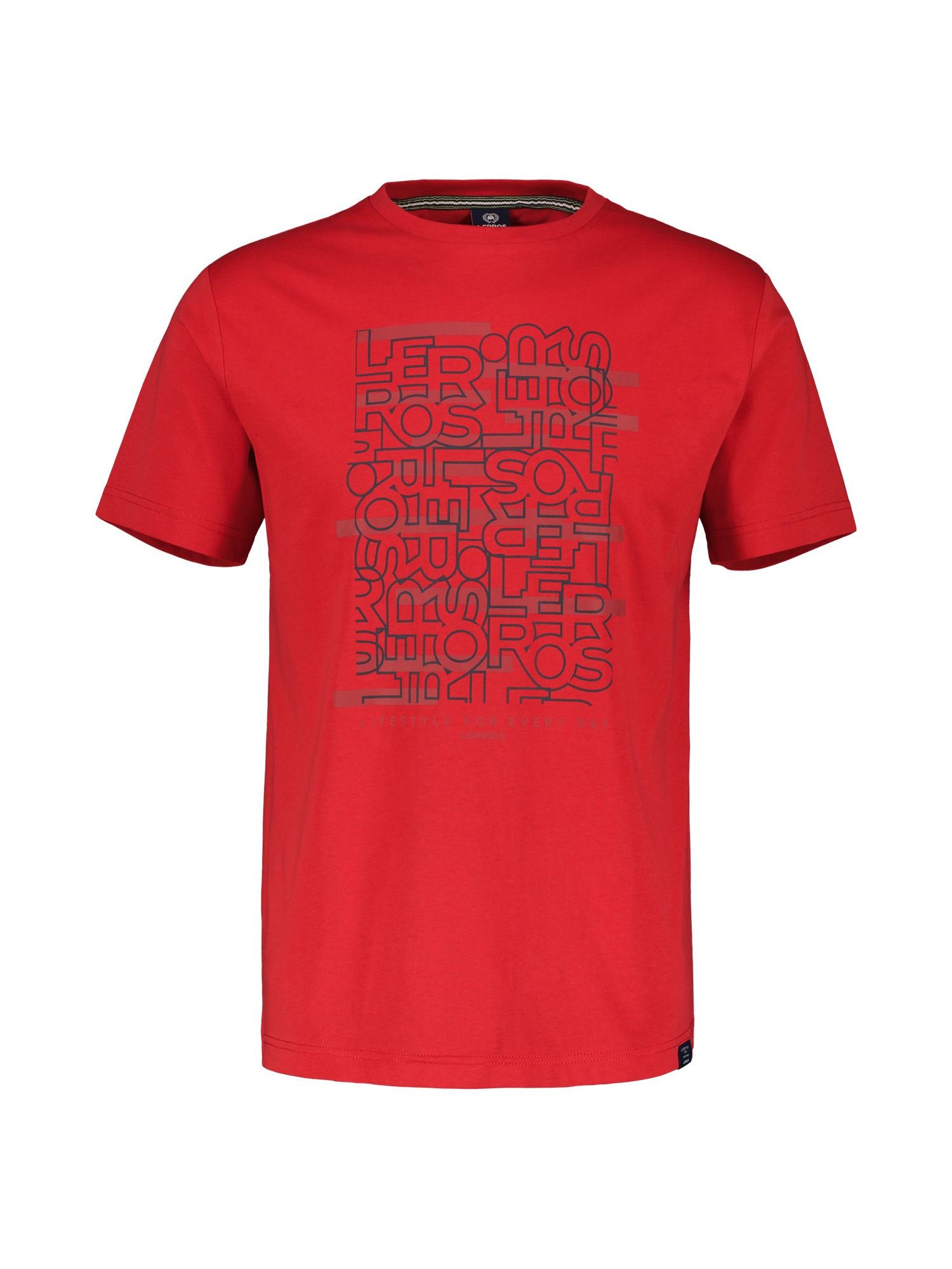 LERROS T-Shirt "LERROS T-Shirt mit Logoprint und Rundhalsausschnitt" günstig online kaufen