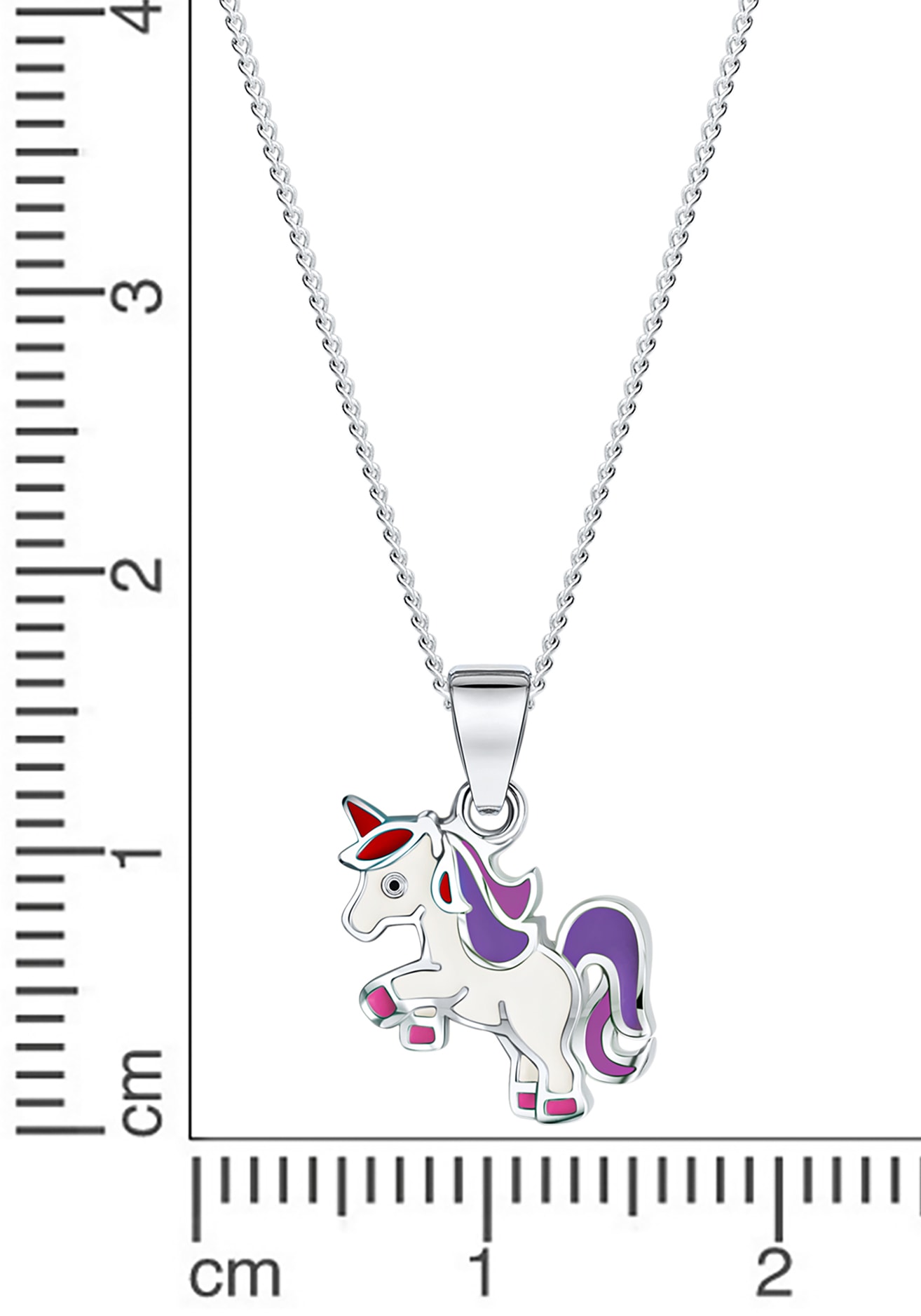 Firetti Kette mit Anhänger »Schmuck Geschenk Silber 925 Halsschmuck Halskette Panzerkette Einhorn«