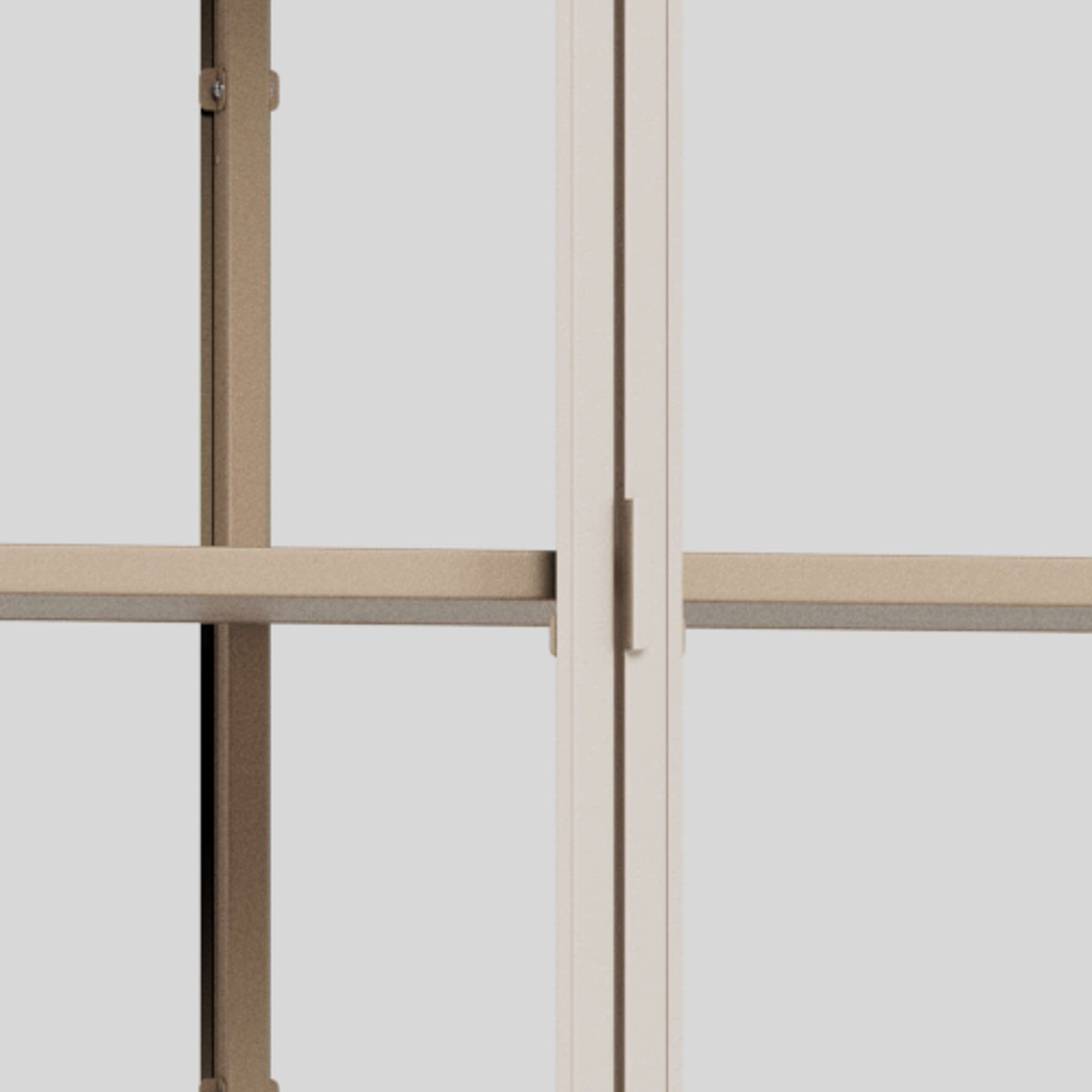 ACTONA GROUP Glasvitrine »Seaford, Vitrine« Vitrine, grauer Stahl, Oberboden und 4 Einlegeböden, 77x 35 x 185,6 cm