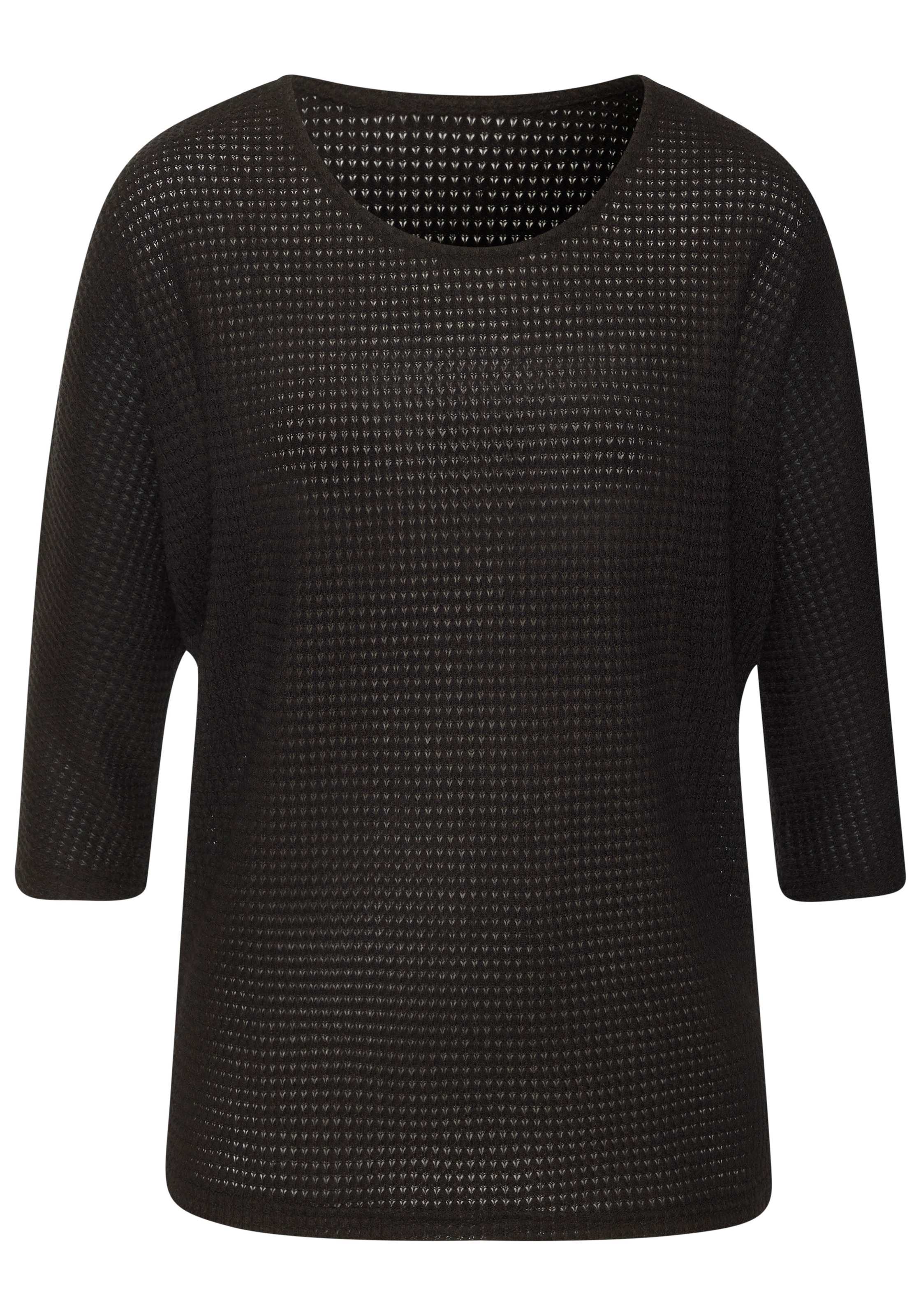 Vivance 3/4-Arm-Shirt "aus bügelfreiem Waffelstrick" aus bügelfreier Strick günstig online kaufen