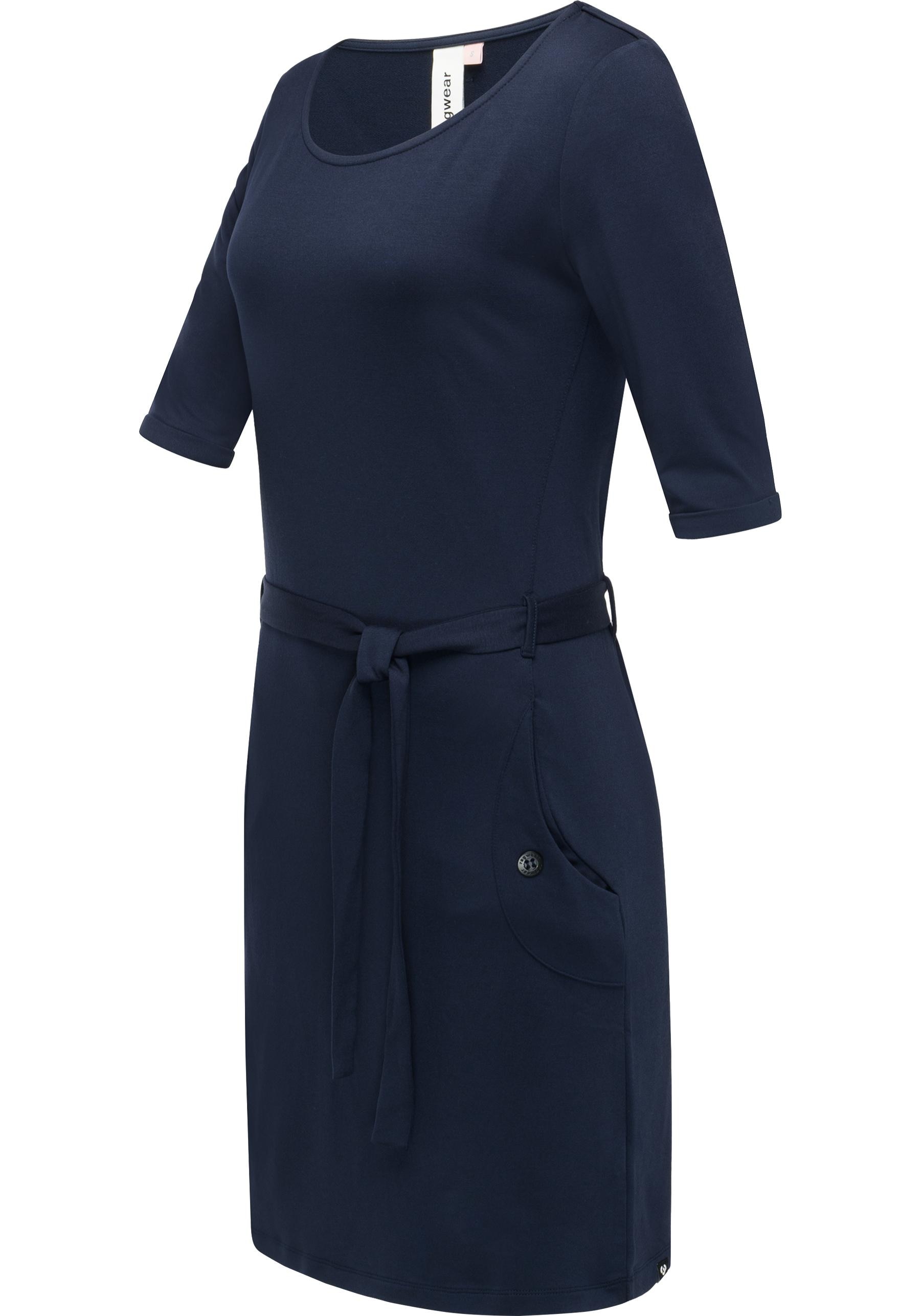 Ragwear Jerseykleid »Kenisha«, Elastisches Midikleid mit Taillengürtel