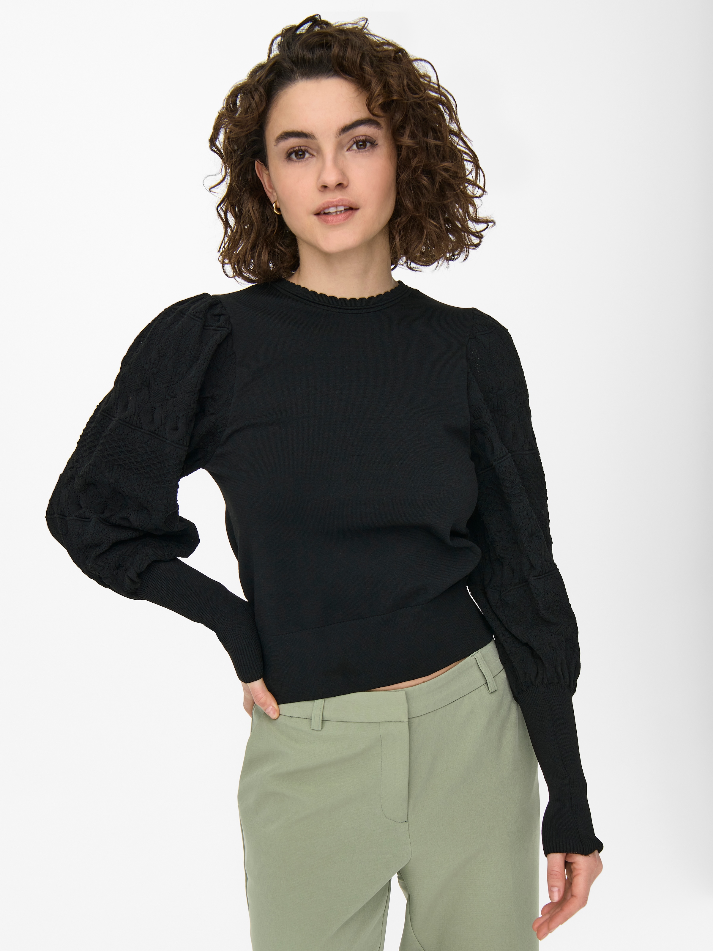 ONLY Rundhalspullover »ONLMELITA L/S O-NECK PULLOVER KNT NOOS«