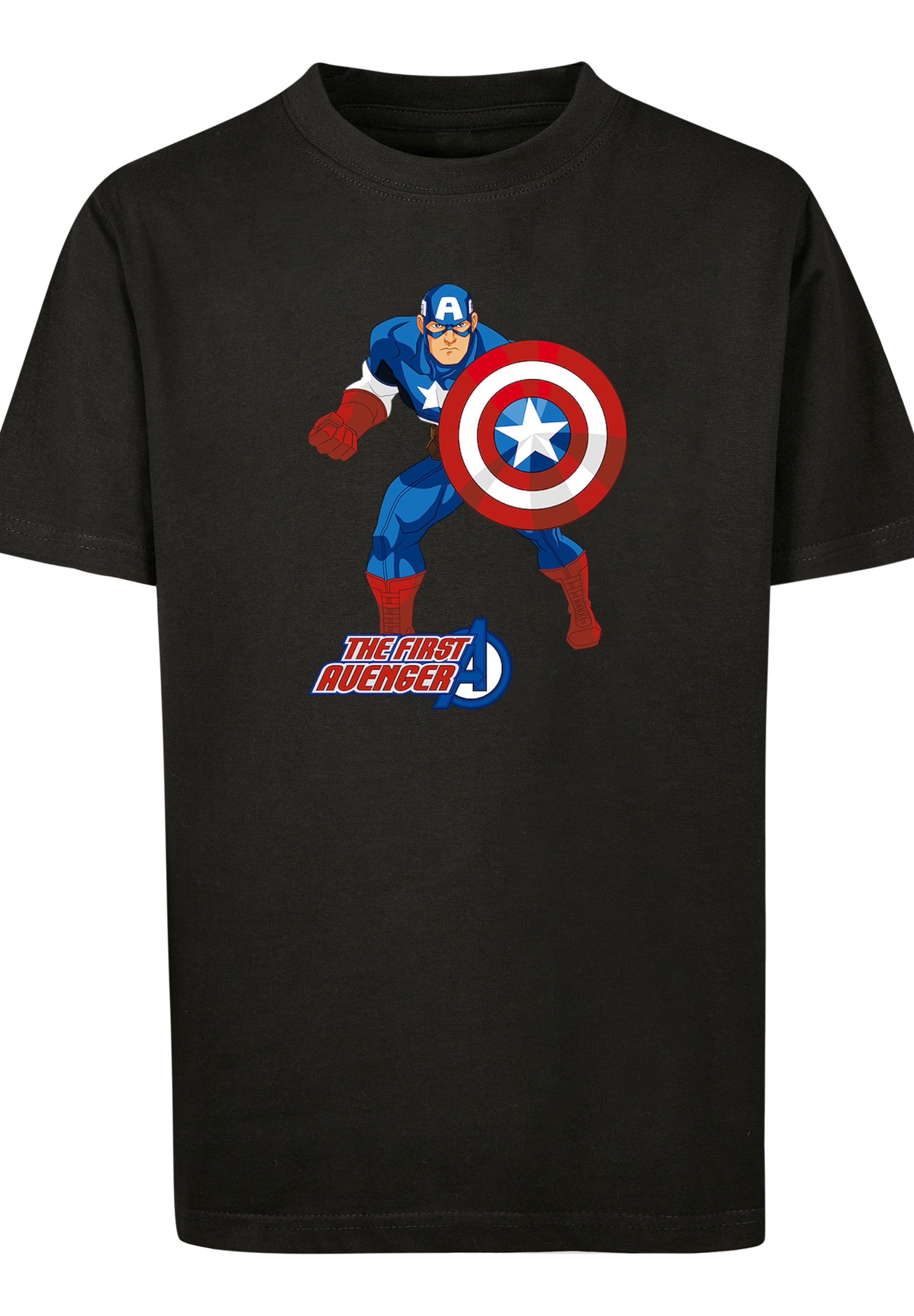 T-Shirt Print F4NT4STIC BAUR America Friday First Avenger«, Black The | »Captain
