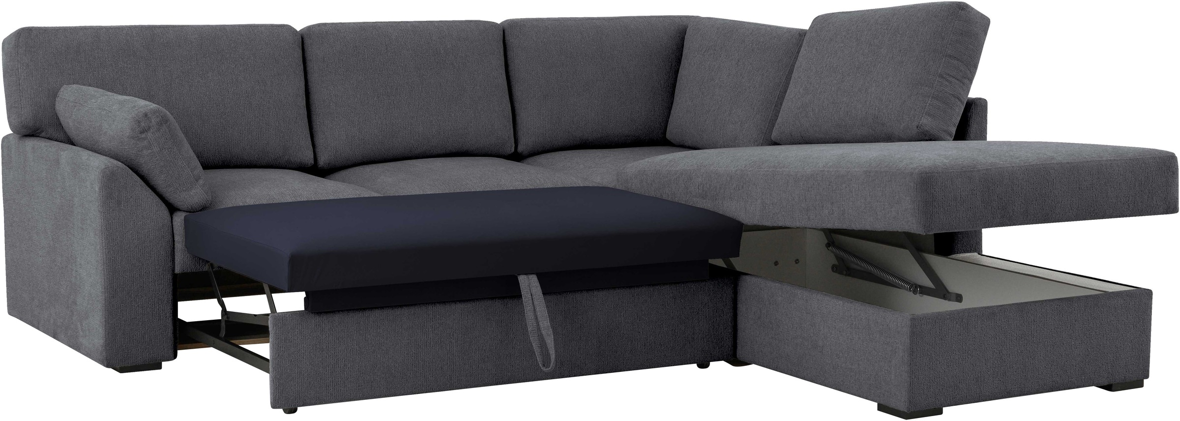 Home affaire Ecksofa »Citry«, (304 St.), Breite 242 cm, Chenille, Bettfunktion, Bettkasten, L-Form