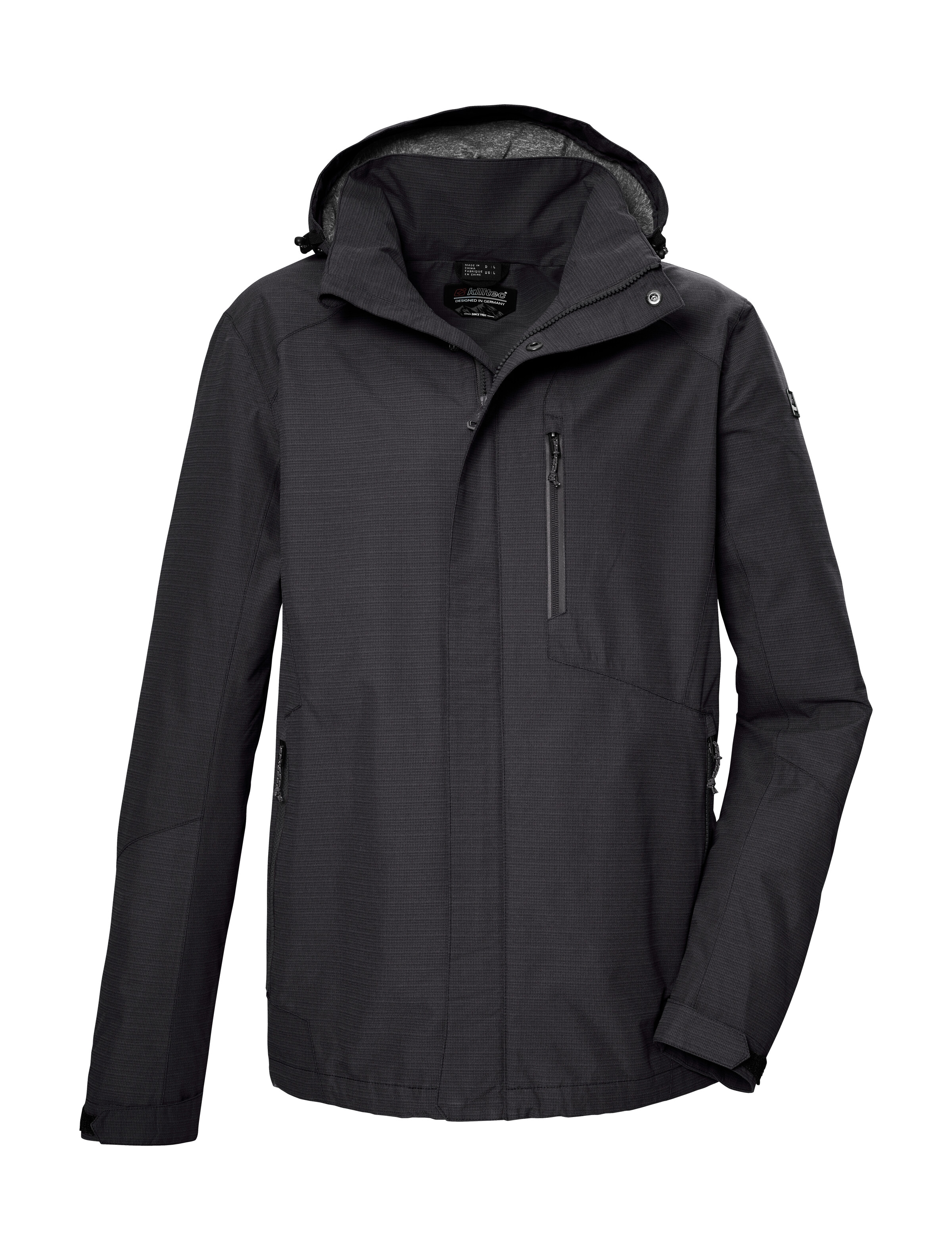 Killtec Funktionsjacke "KOS 256 MN JCKT" Wasser- und winddichte Herrenjacke, atmungsaktiv, abnehmbare Kapuze