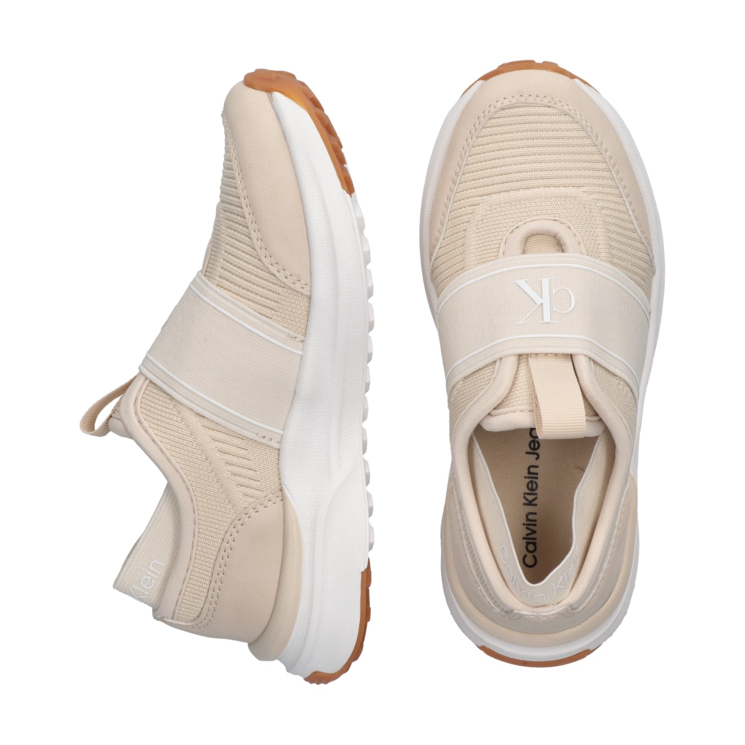 Calvin Klein Jeans Slip-On Sneaker, Schlupfschuh, Sneaker mit elastischer Kreuzbandage