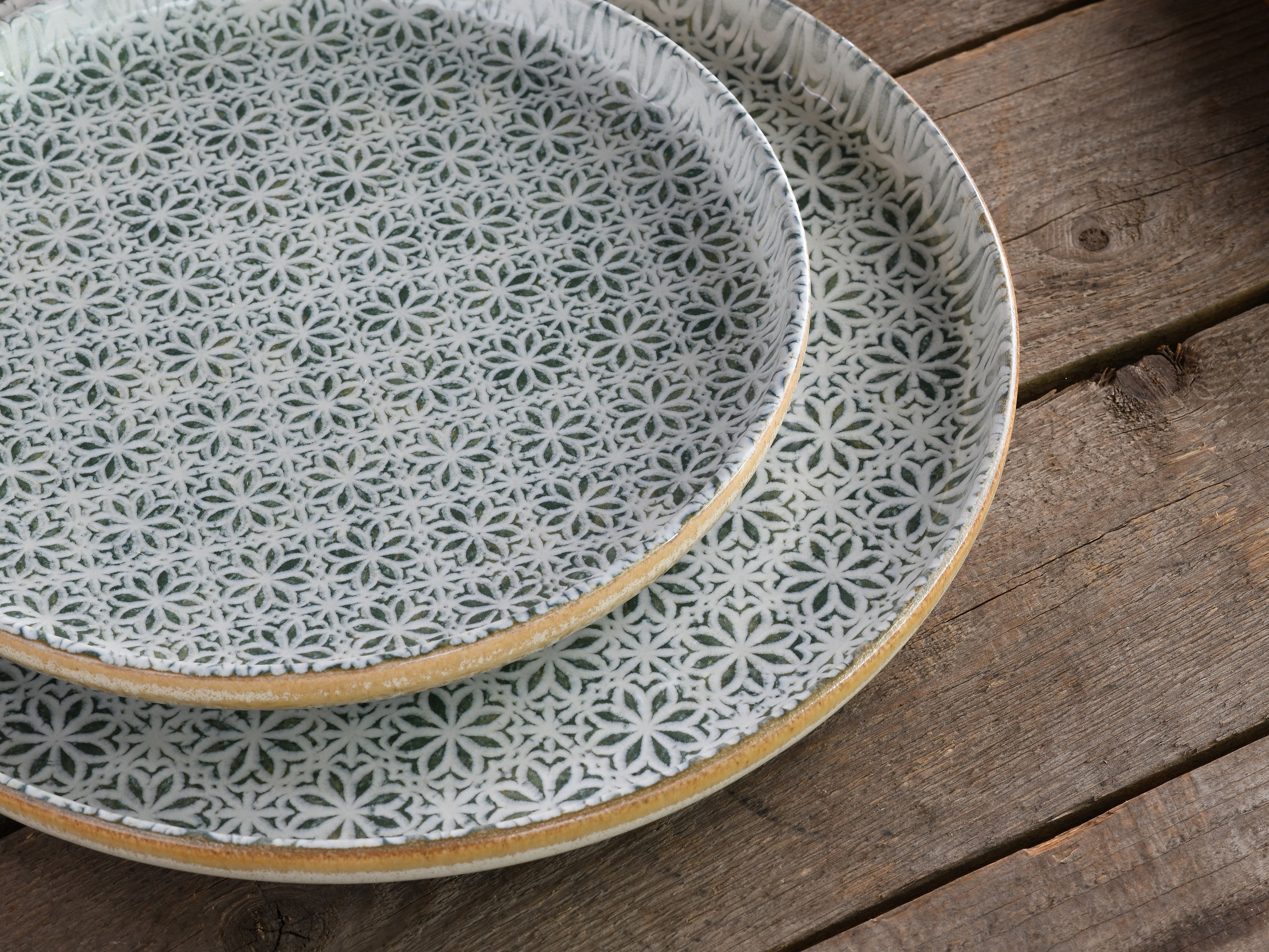 CreaTable Teller-Set »Uno Emiliana, Tellerset 12-tlg«, (Set, 12 tlg.), Shabby Look, Vintage Style