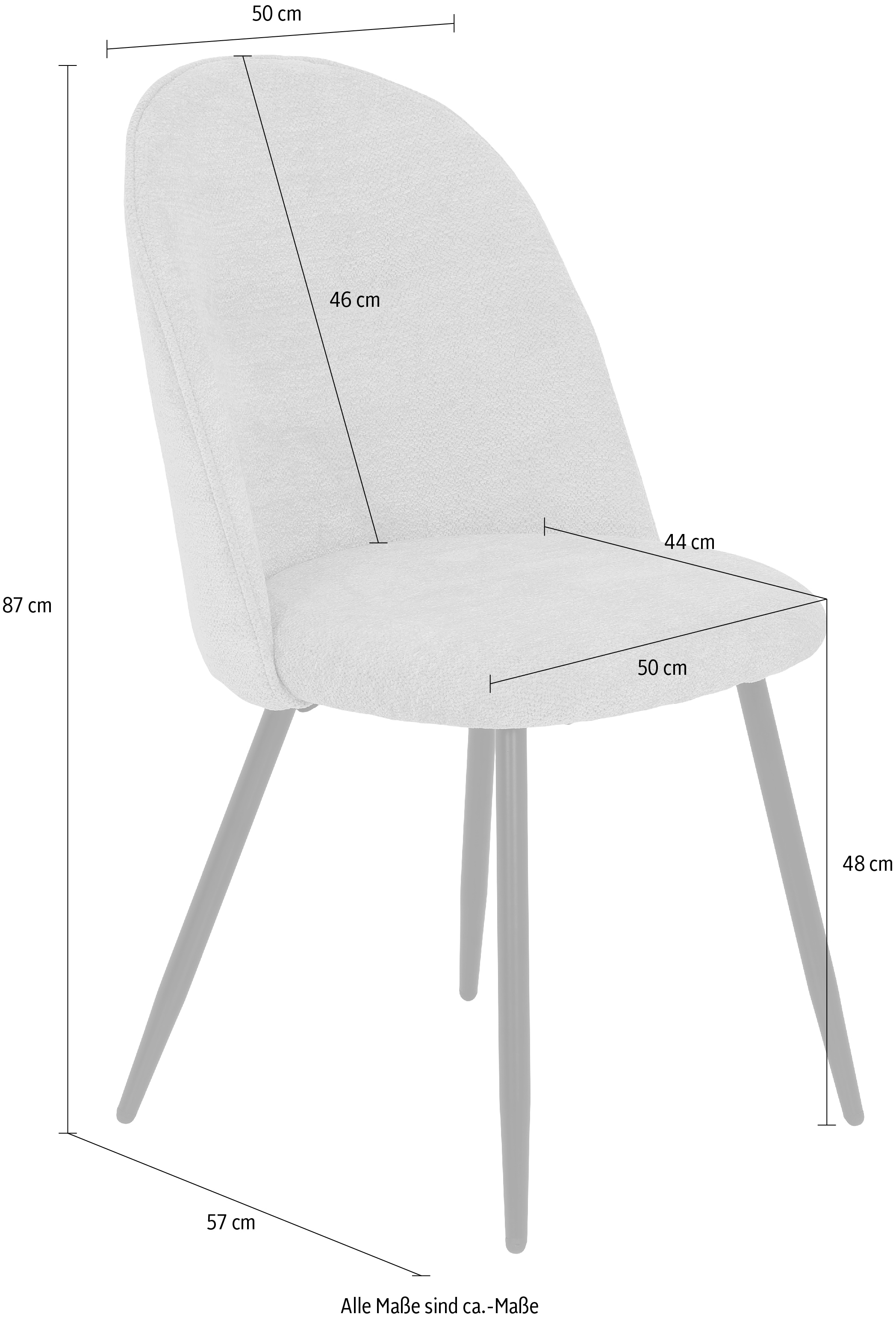 HELA 4-Fußstuhl »GISELA«, (Set), 4 St., Bezug Teddyoptik