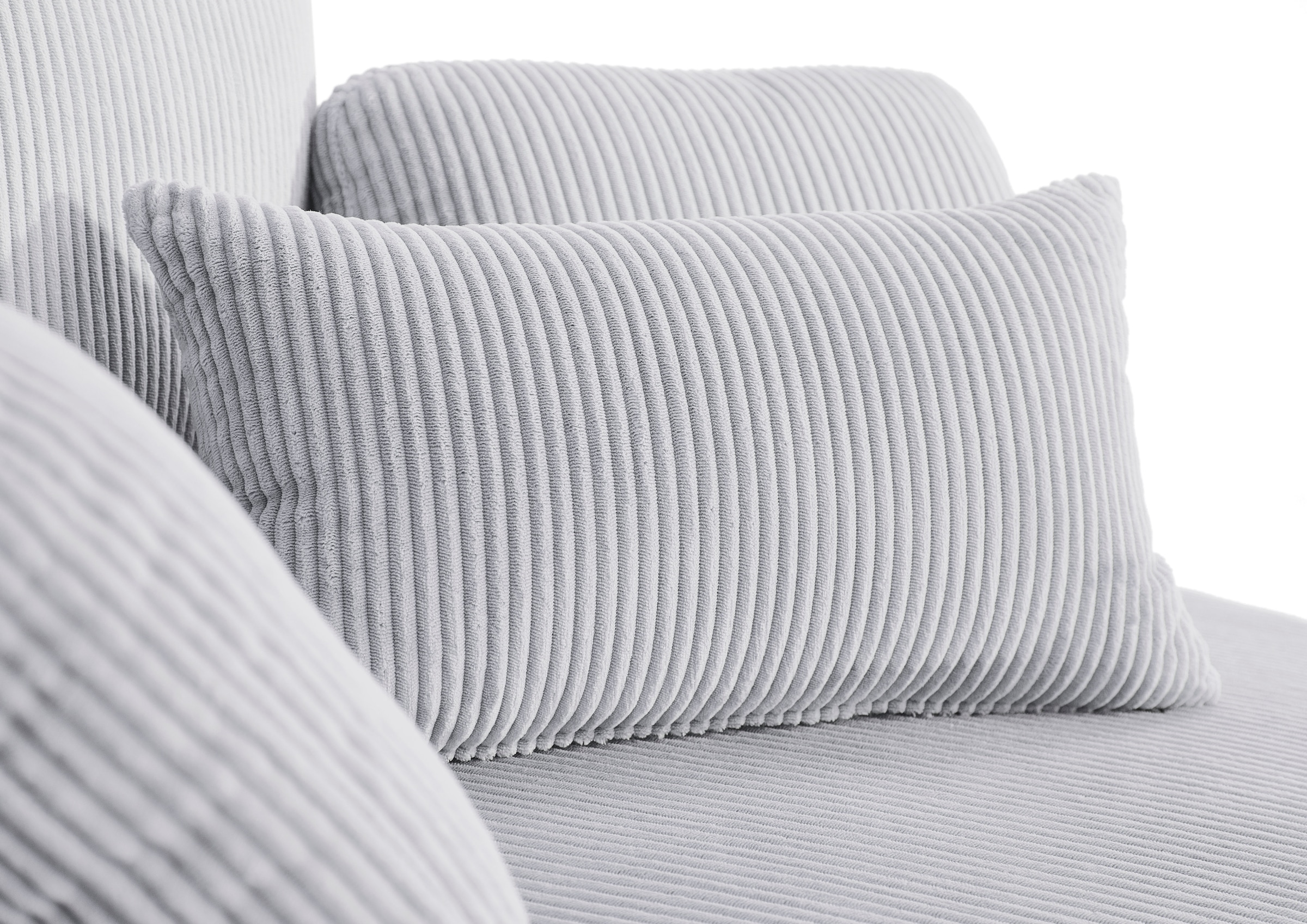 ATLANTIC home collection Loveseat »Ravi«, XXL- Sessel, inklusive Stauraumhocker, Rückenkissen & drei Zierkissen