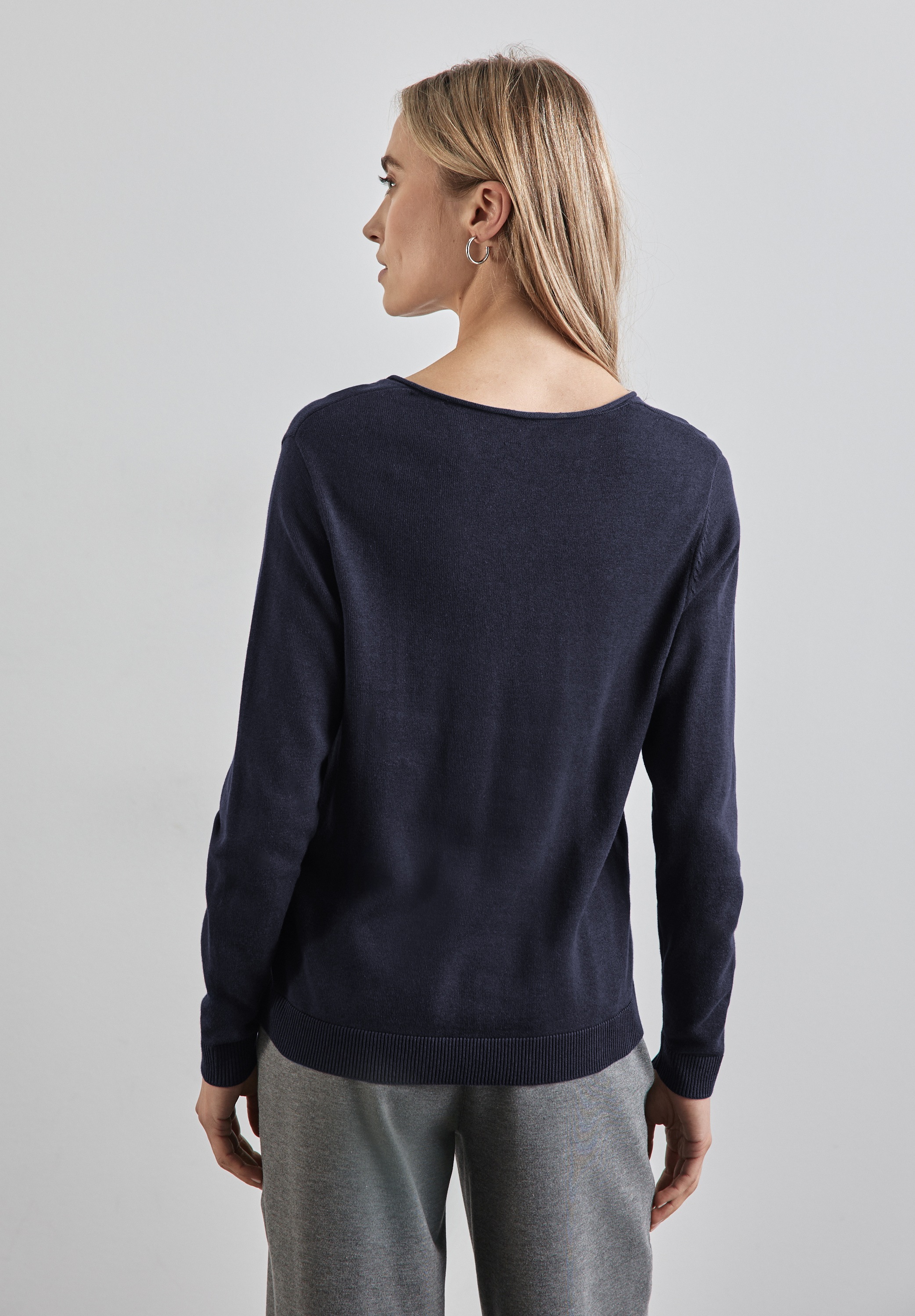 STREET ONE Strickpullover, mit V-Ausschnitt