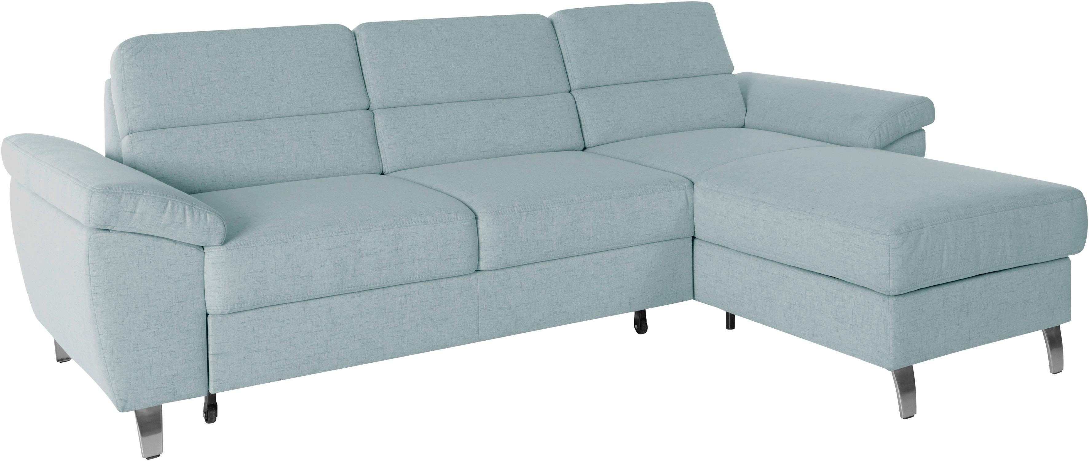 sit&more Ecksofa "Sorano L-Form" wahlweise mit Schlaffunktion und Bettkasten