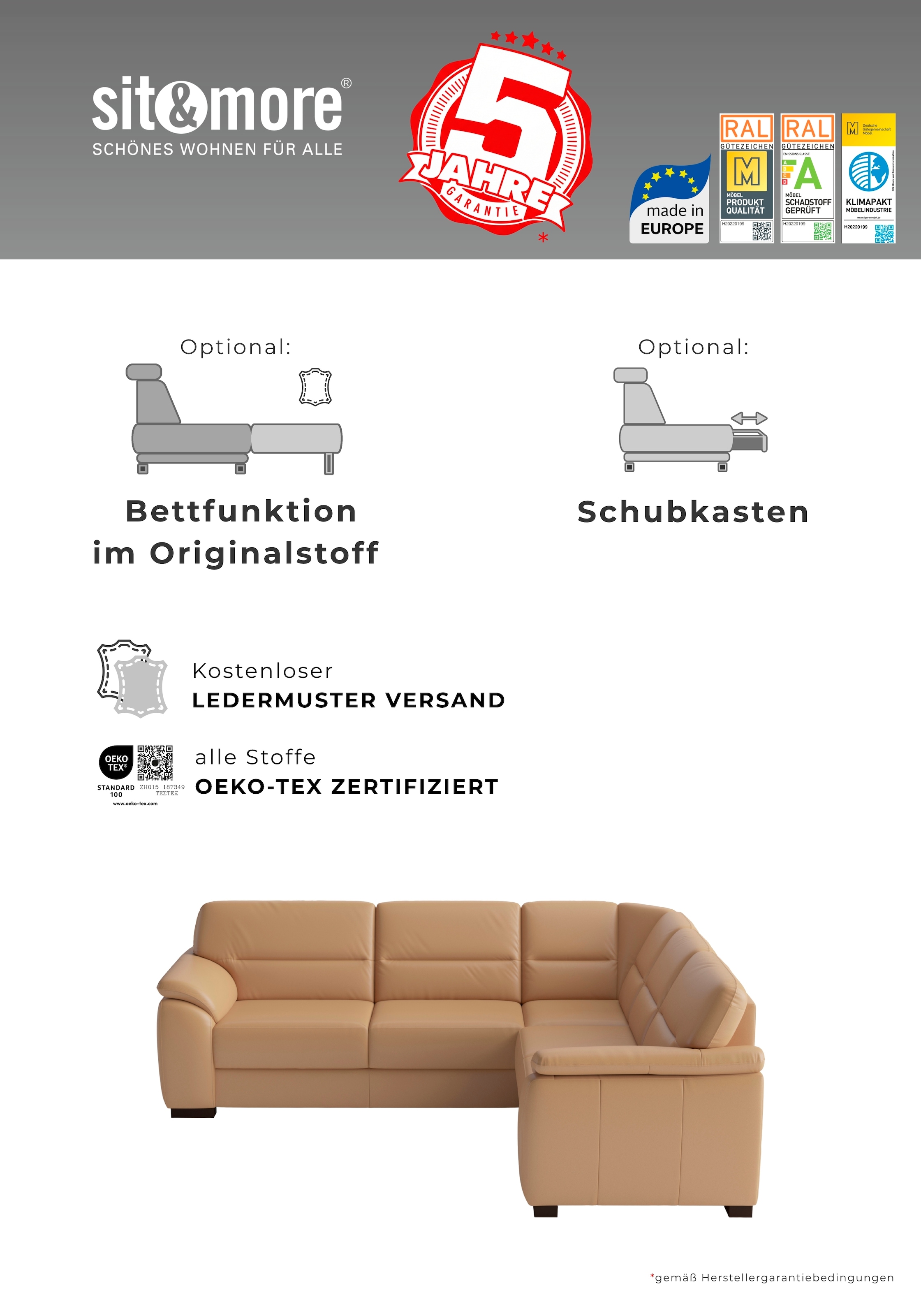 sit&more Sessel »Montego« mit Federkern