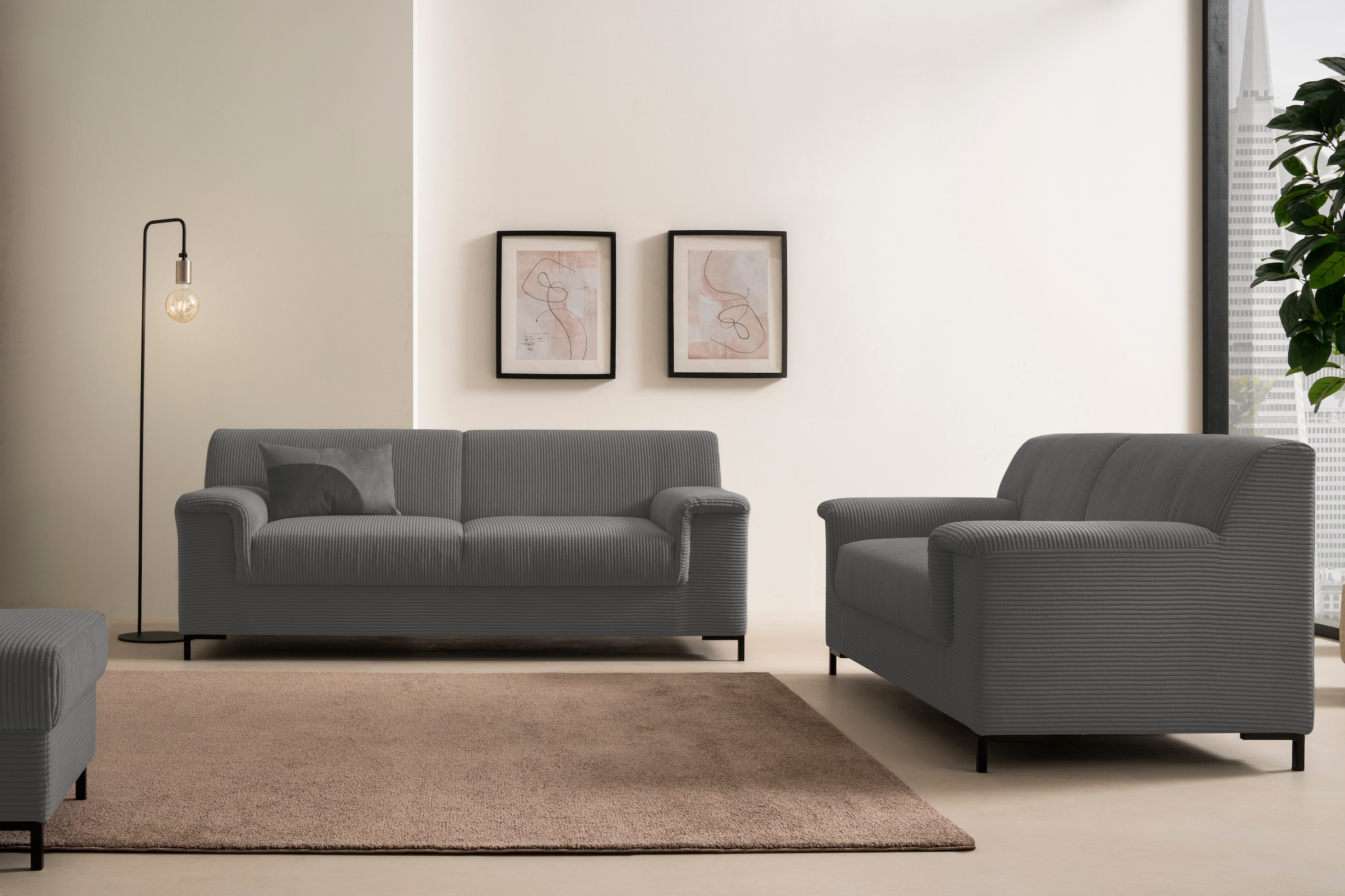 Home affaire Polstergarnitur "Jamie 2, auch in Cord, Set: bestehend aus 1,5 günstig online kaufen