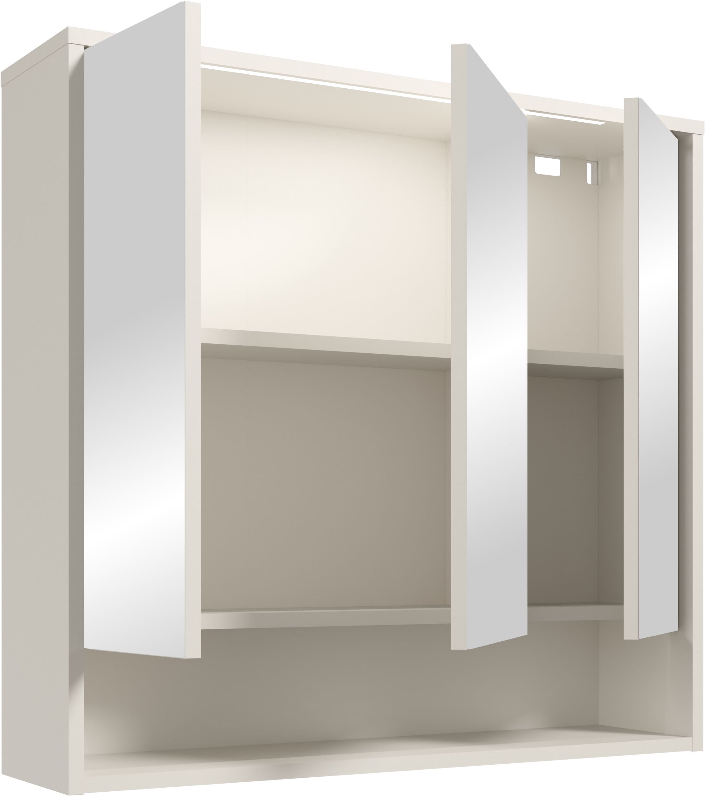 BASIC by Balculina Spiegelschrank »Lucera BxHxT 80x75x20 cm« 1 Stk. tlg. Breite 80cm, LED-Beleuchtung kaltweiß