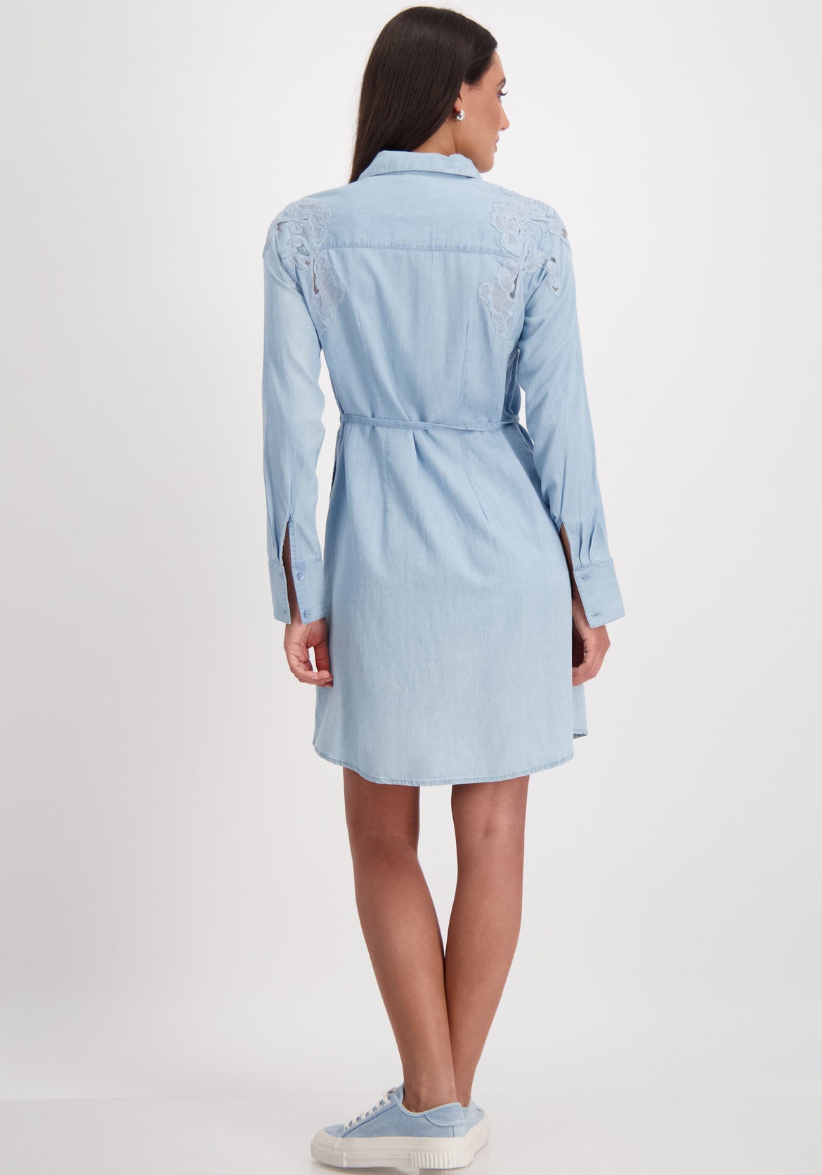 Monari Jeanskleid Eingrifftaschen mit Bindegürtel günstig online kaufen