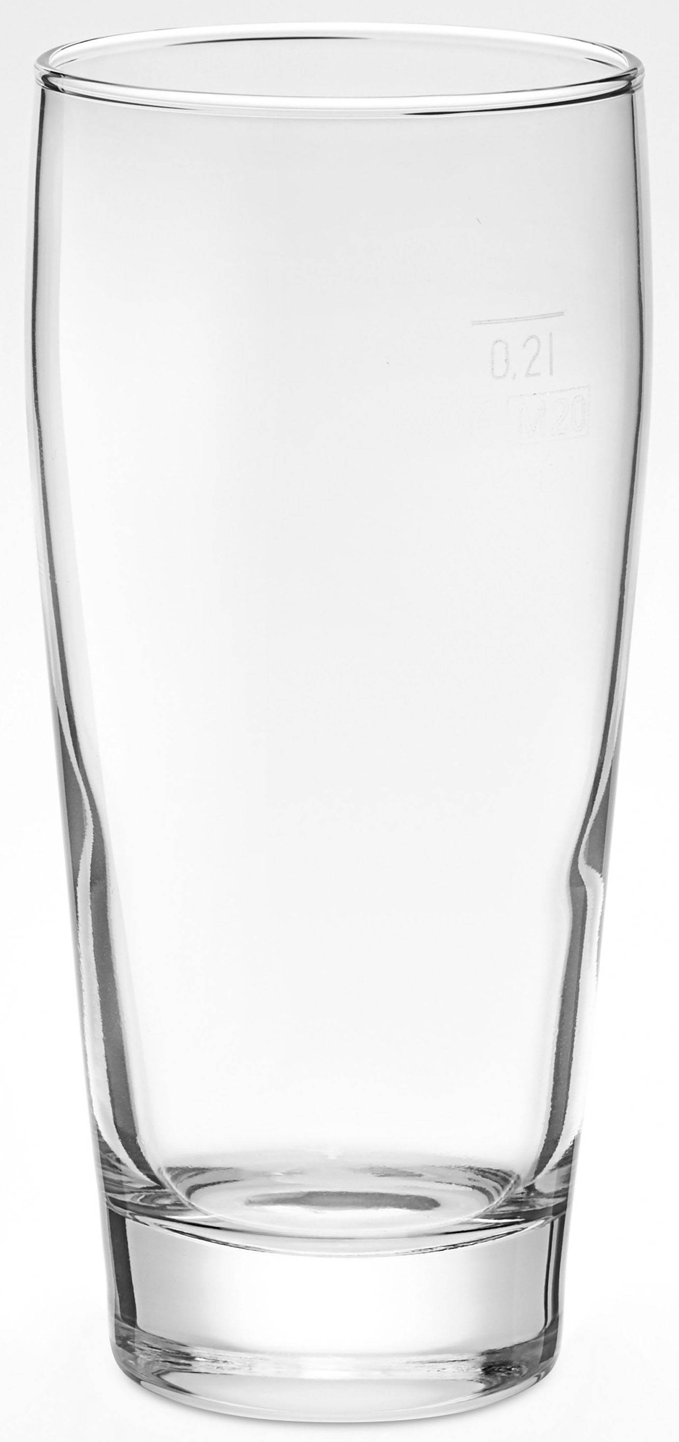 VAN WELL Bierglas "Willybecher", Ø 6cm x 13,5cm, 200ml, 12 Stk., transparent, Trinkgefäße, 0,2 L, geeicht, spülmaschinenfest, Gastronomiequalität,