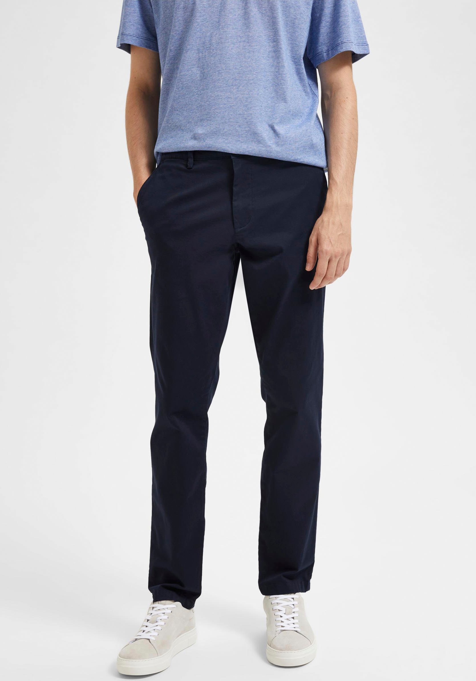 SELECTED Chinos "SLH175-SLIM NEW MILES FLEX PANT NOOS" Baumwollmischung, slim fitslim fit
