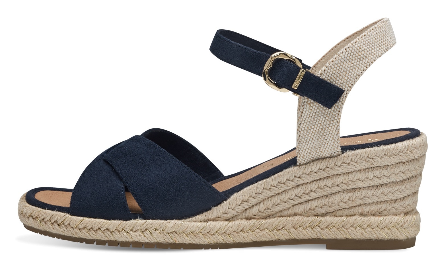 Tamaris Keilsandalette, Riemchensandale, Sommerschuh mit modischer Kreuzbandage