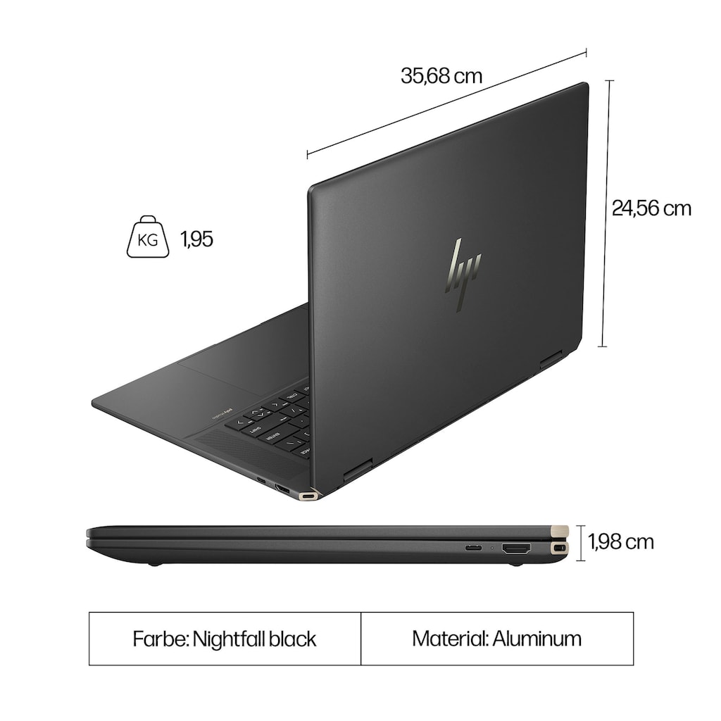 HP Convertible Notebook »16-aa0072ng«, 40,6 cm, / 16 Zoll, Intel, Core Ultra 7, ARC, 1000 GB SSD