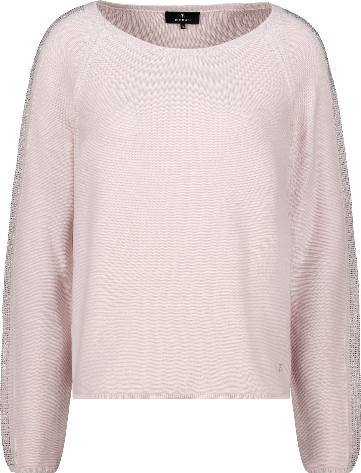 Monari Rundhalspullover »Pullover Basic Schmuck« Regular fit mit Schmuckelementen