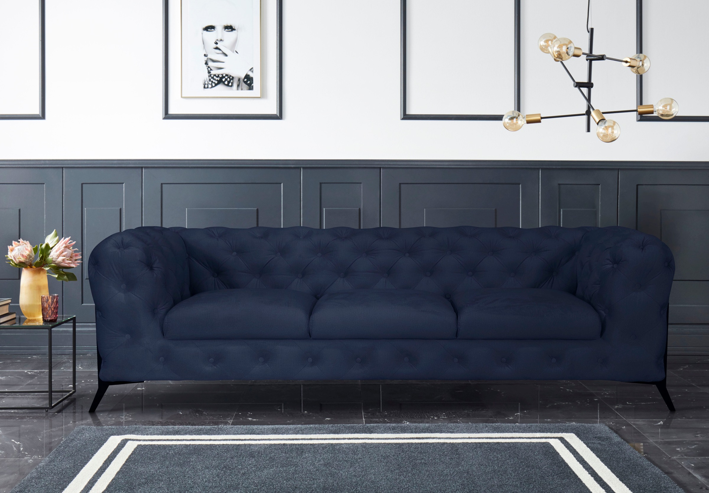 Home affaire Chesterfield-Sofa "Amaury" aufwändige Knopfheftung, moderne Ch günstig online kaufen