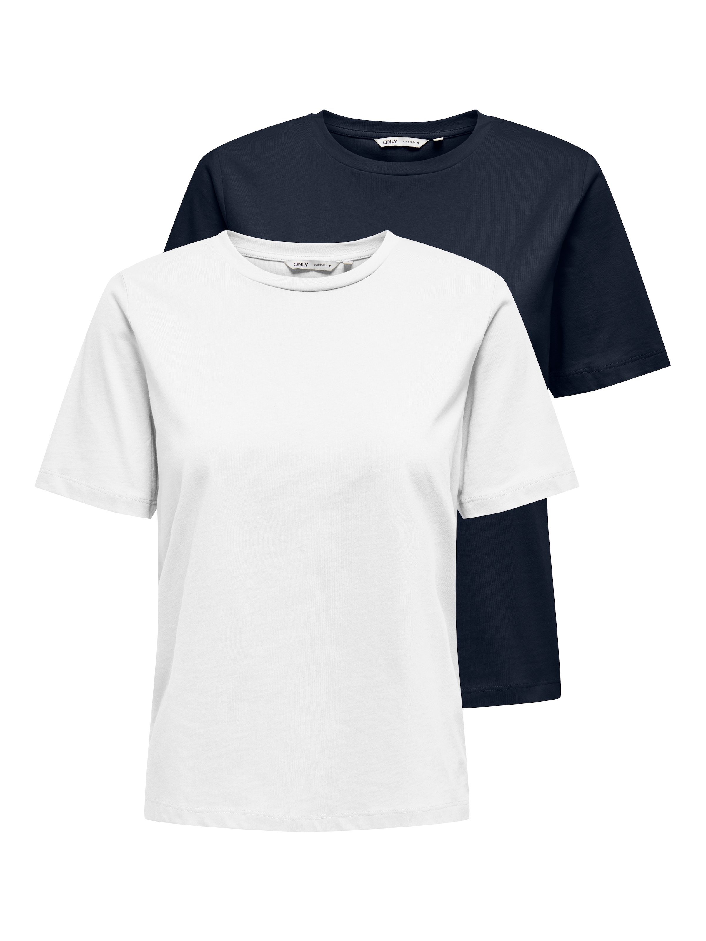 ONLY Kurzarmshirt "ONLONLY S/S TEE NOOS 2 PACK", (Packung, 2 tlg.) günstig online kaufen