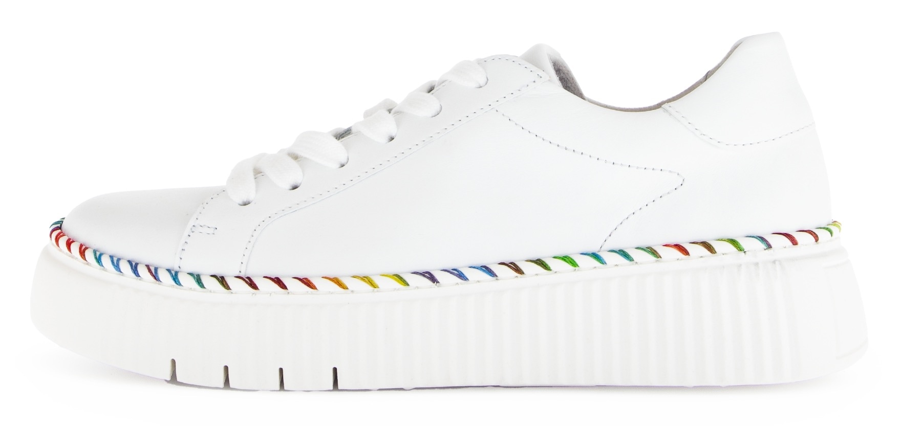 Gabor Plateausneaker, Freizeitschuh, Halbschuh, Schnürschuh mit Kontrast-Rahmennaht