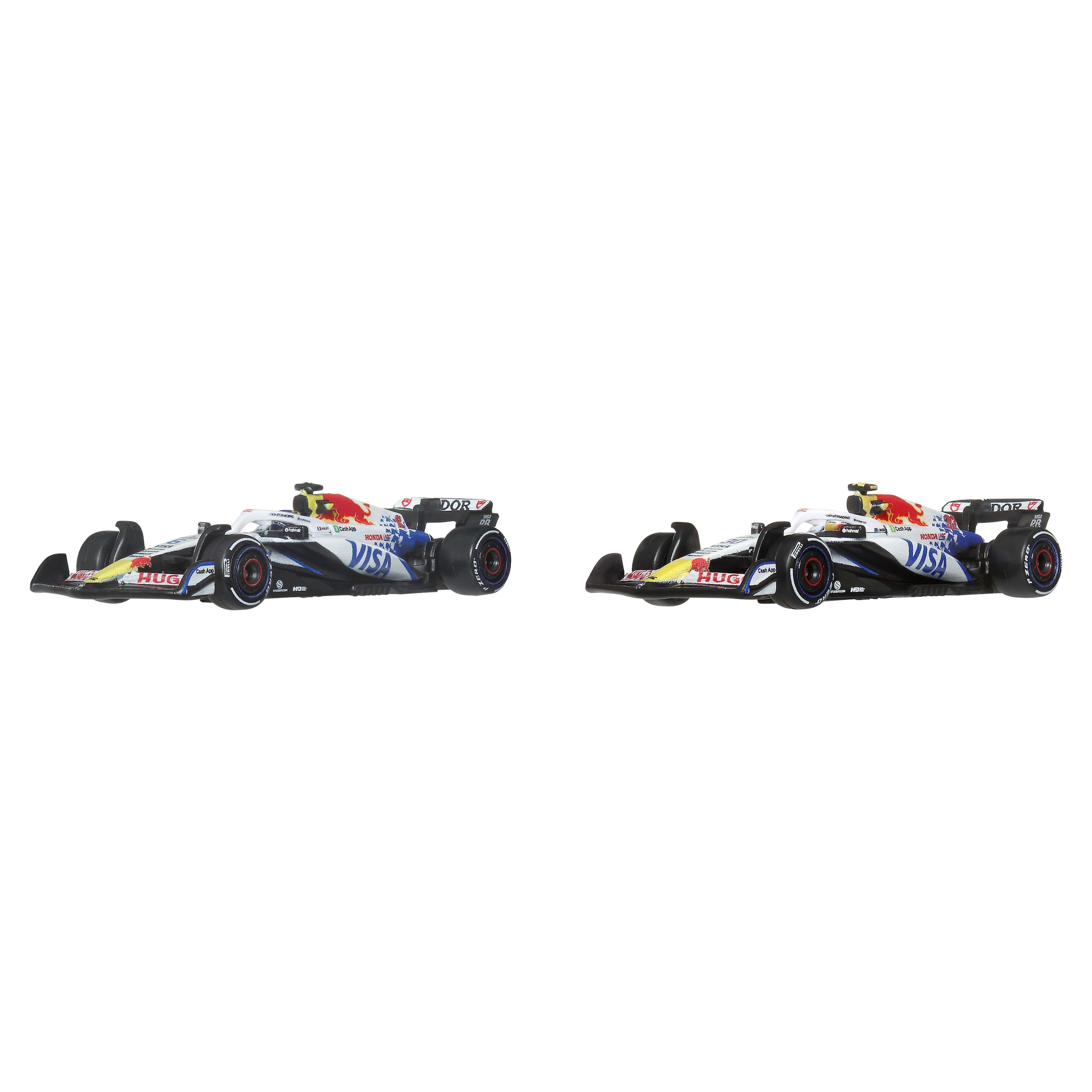 Hot Wheels Spielzeug-Rennwagen »Premium Visa Cash App Racing Bulls F1-Team, Liam Lawson + Isack Hadjar« Maßstab 1:64