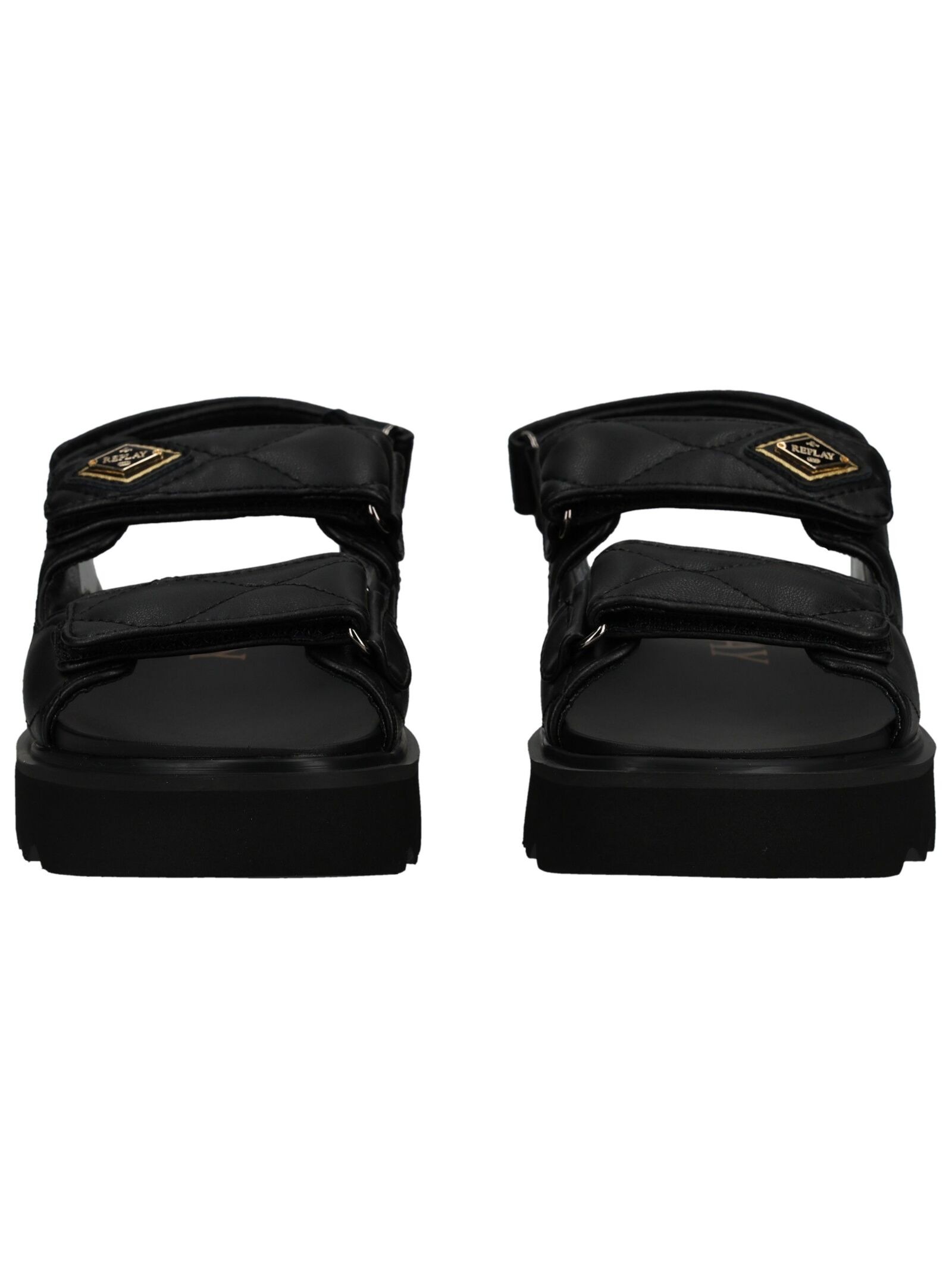 Plateausandaletten REPLAY "Replay Sandalen Lederimitat", Damen, Gr. 38, schwarz, schwarz, Lederimitat, Schuhe 2
