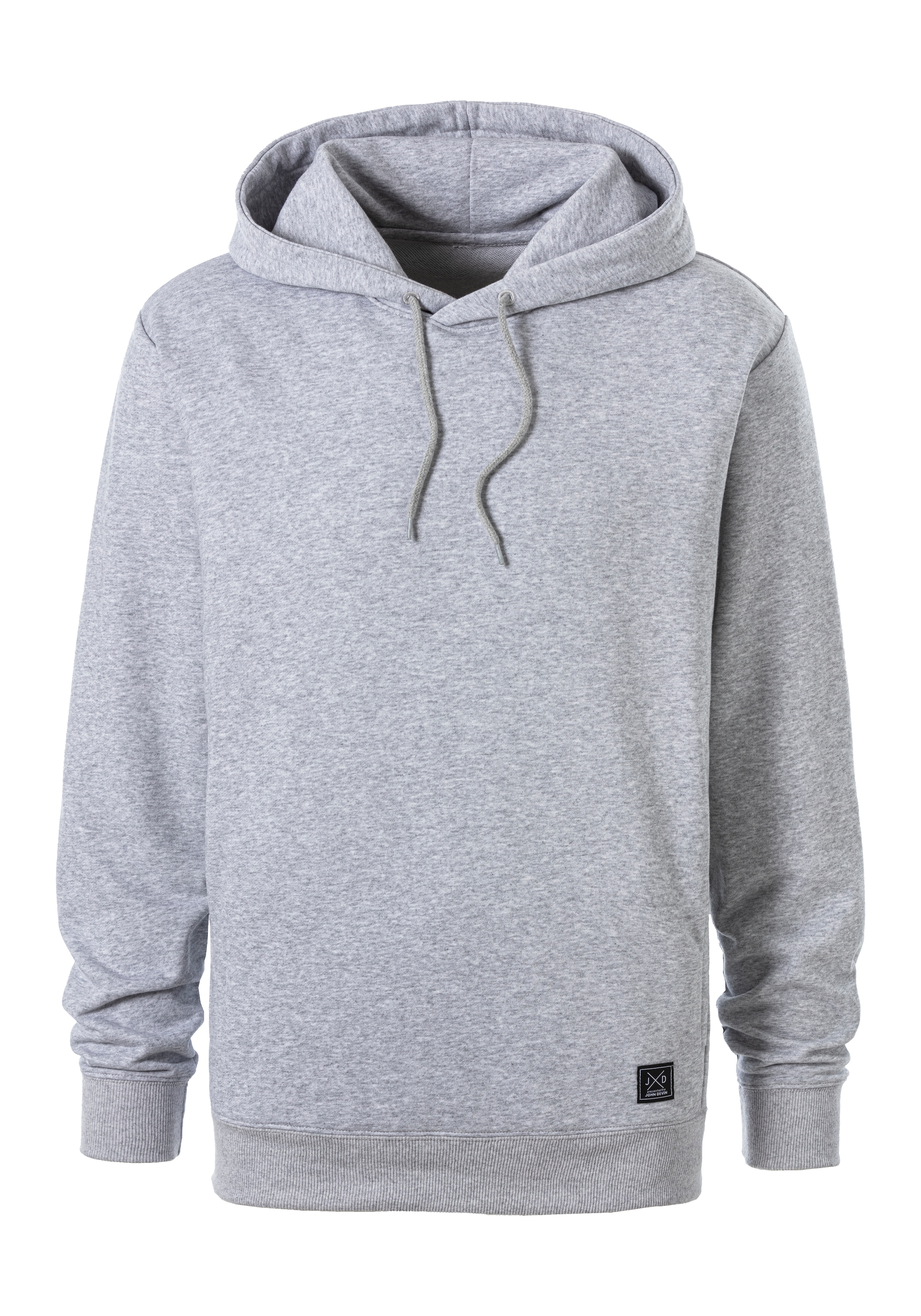 John Devin Hoodie, Langarm, Sweatshirt mit Rundhals und Kapuze, Baumwollmischung