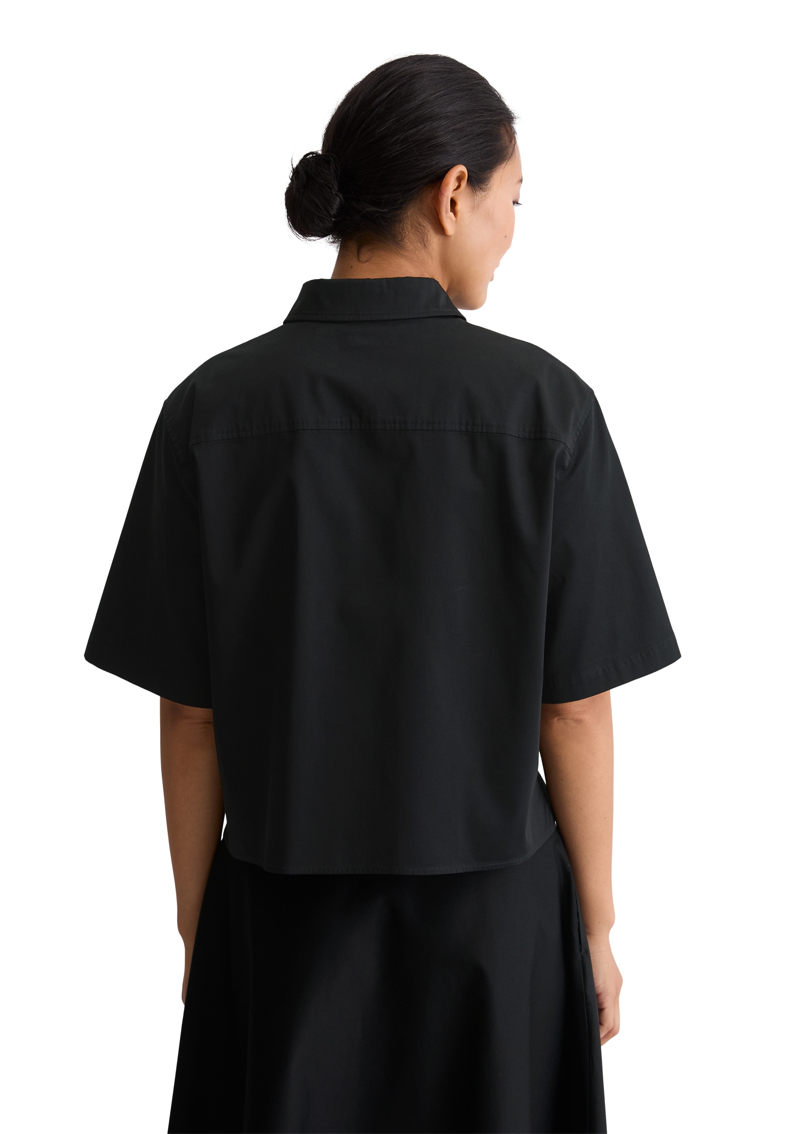 Marc O'Polo Kurzarmbluse »aus Organic Cotton-Mix«