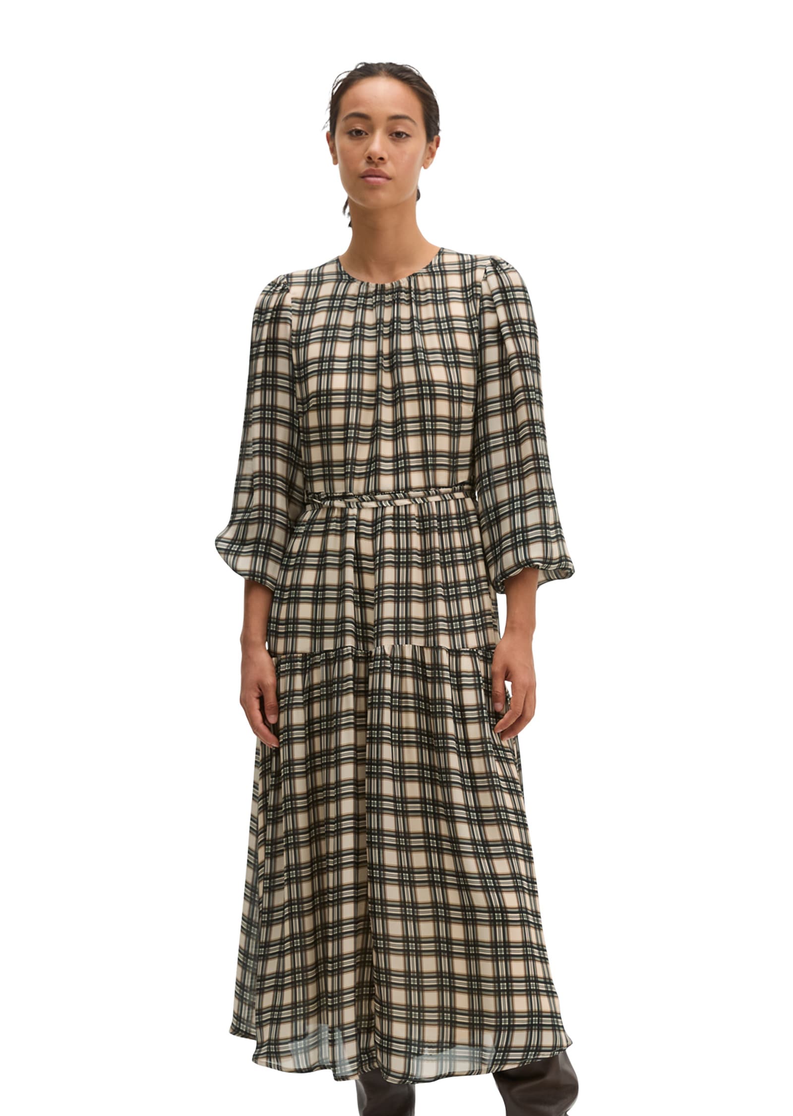 Marc OPolo Midikleid "aus fließendem Viskose-Crêpe"