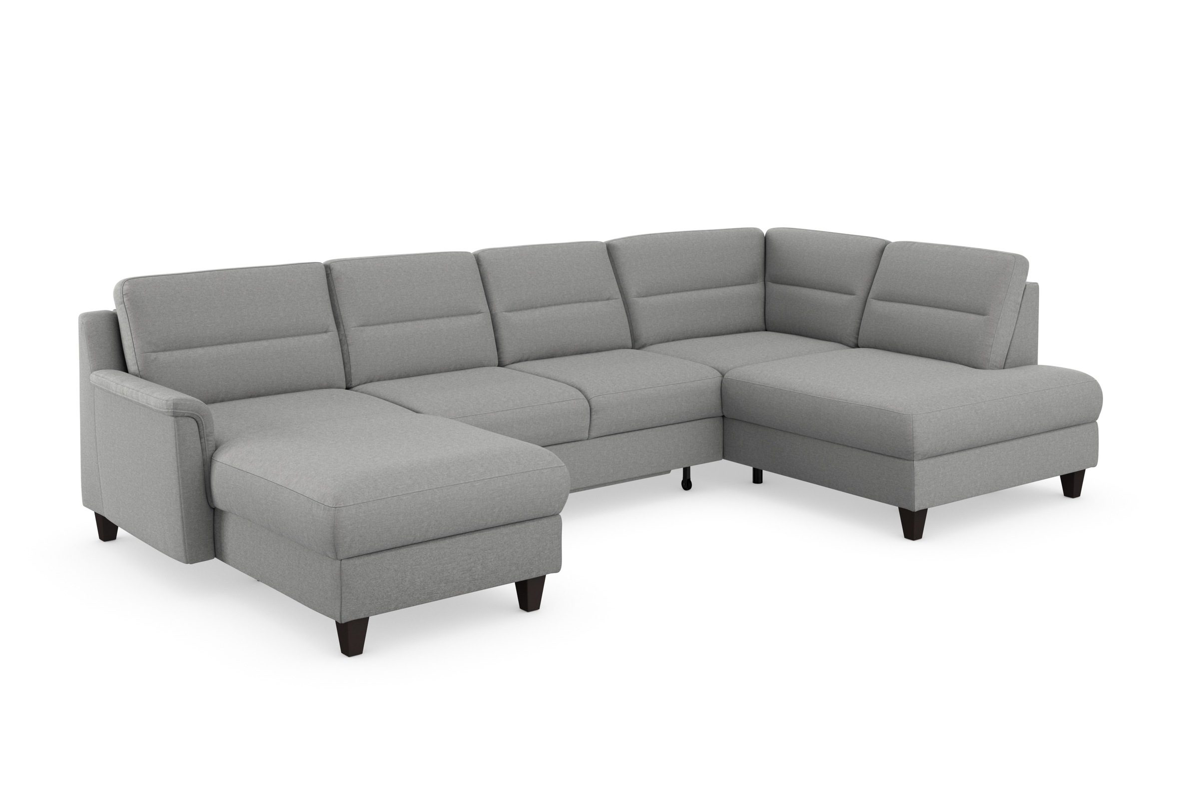 Wohnlandschaft SIT & MORE "Farö U-Form", grau, B:325cm H:90cm T:187cm, Sofas, Wohnlandschaft, inklusive Federkern, wahlweise mit Bettfunktion und Bettkasten 9