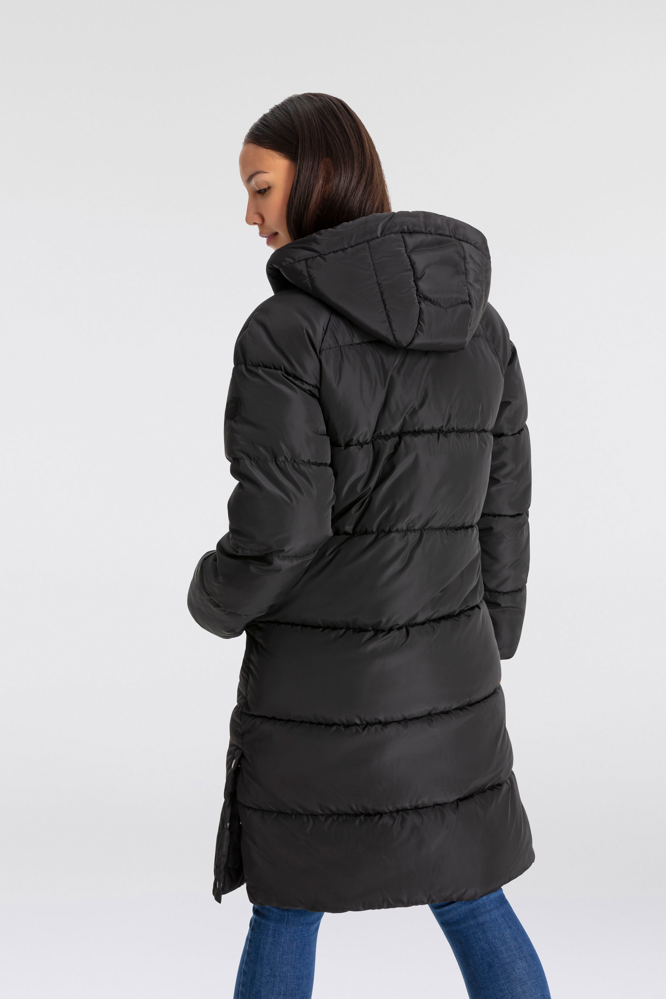 ONLY Steppmantel "ONLAMAND – Langer Puffercoat mit 2-Wege-Reißverschluss", günstig online kaufen