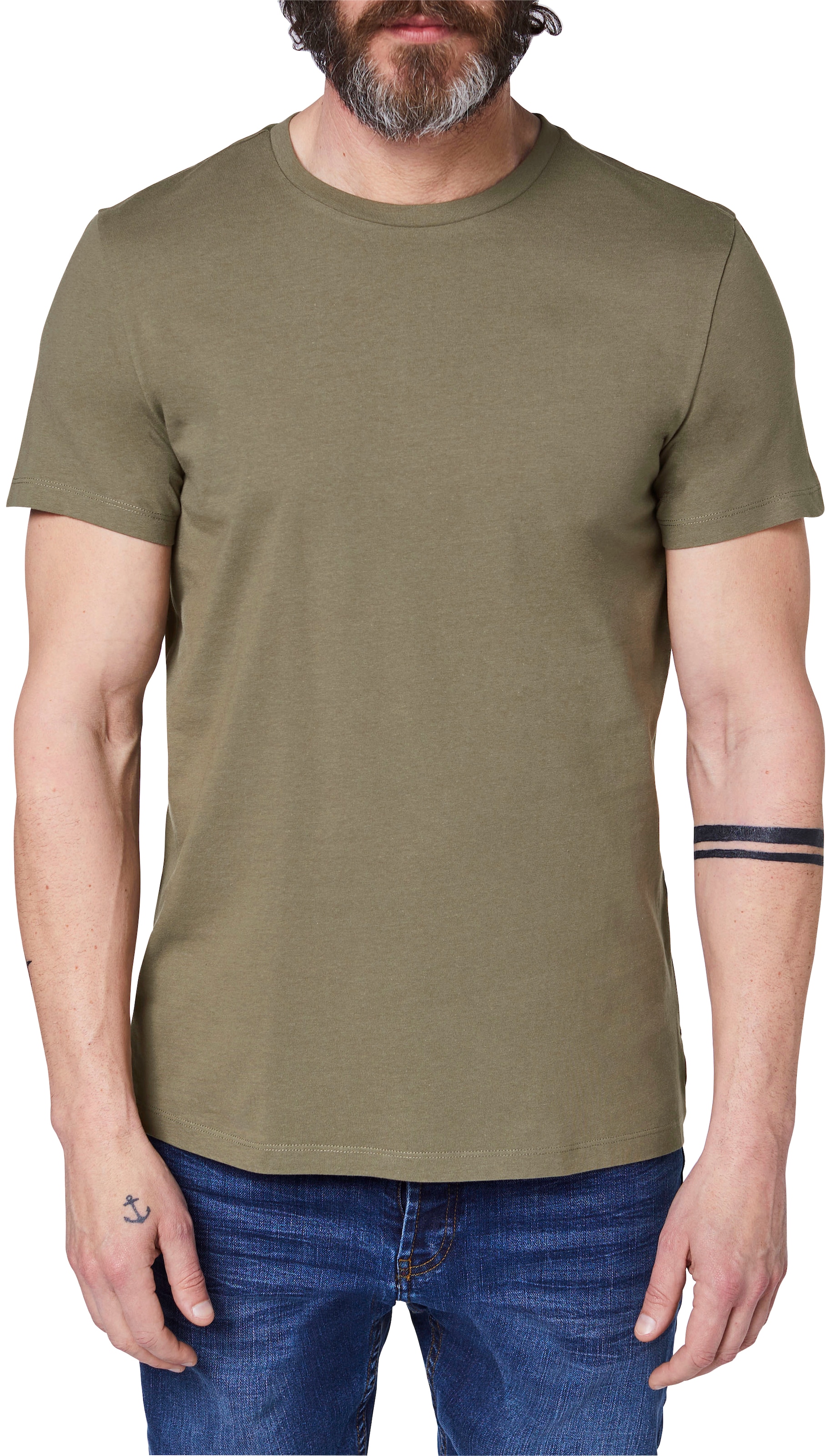 Black Friday GARDENA T-Shirt »Dusty Olive«, unifarben | BAUR