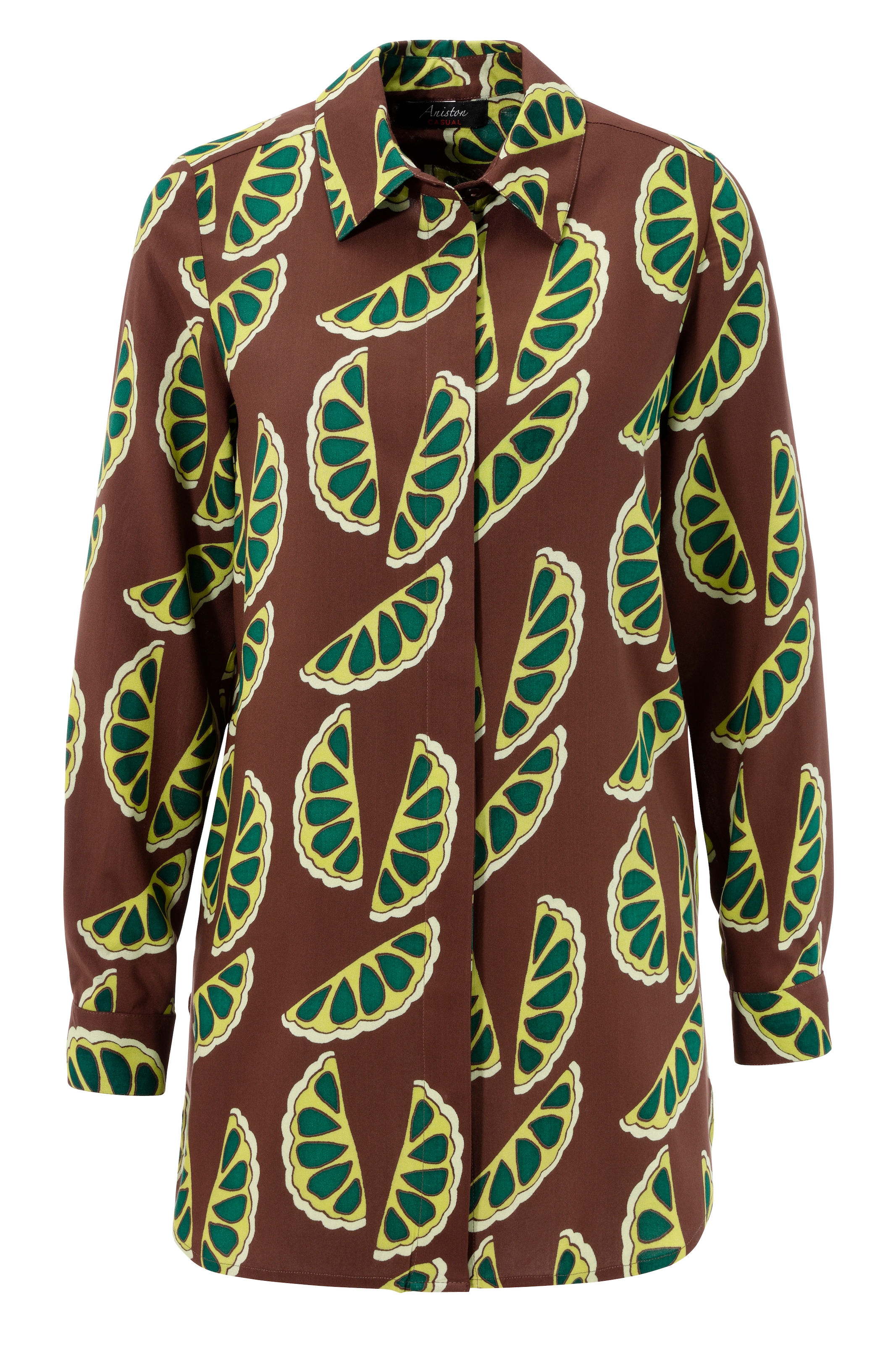 Aniston CASUAL Hemdbluse, mit trendigen Zitronenscheiben bedruckt - NEUE  KOLLEKTION für kaufen | BAUR