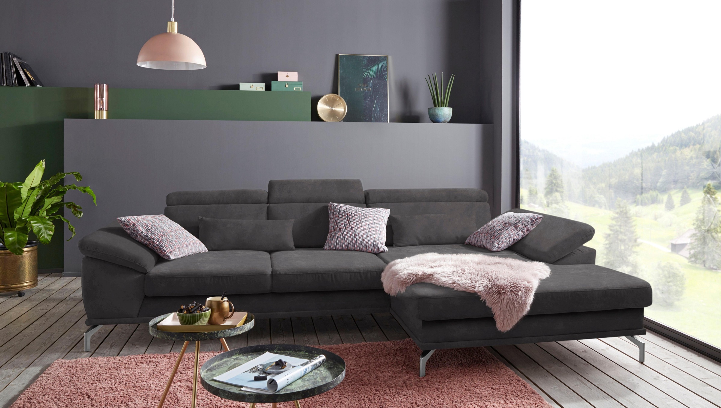 sit&more Ecksofa »Scorpio L-Form«, inklusive Sitztiefenverstellung, wahlweise mit Kopfverstellung