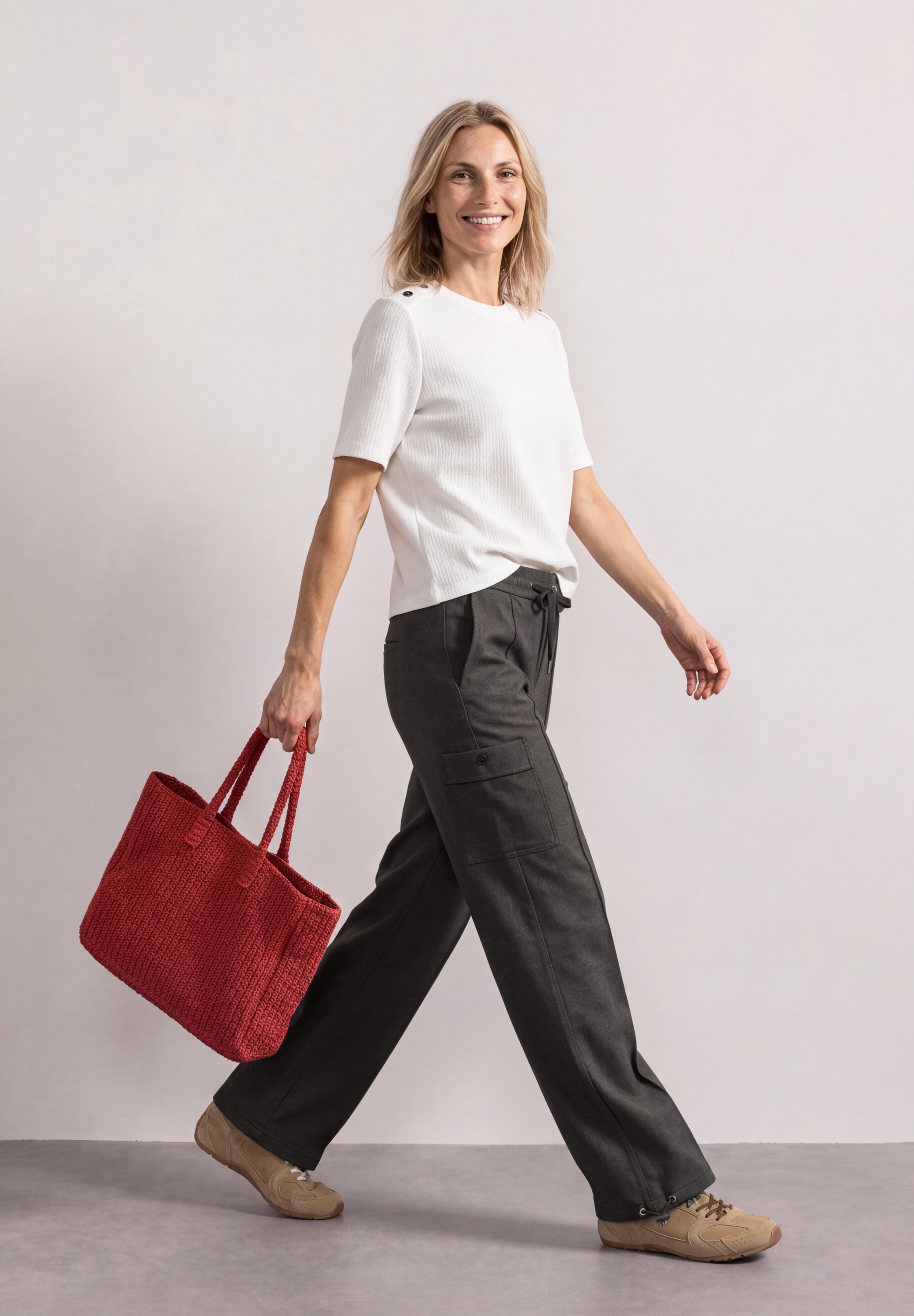 STREET ONE Stoffhose  mit Cargo Taschen