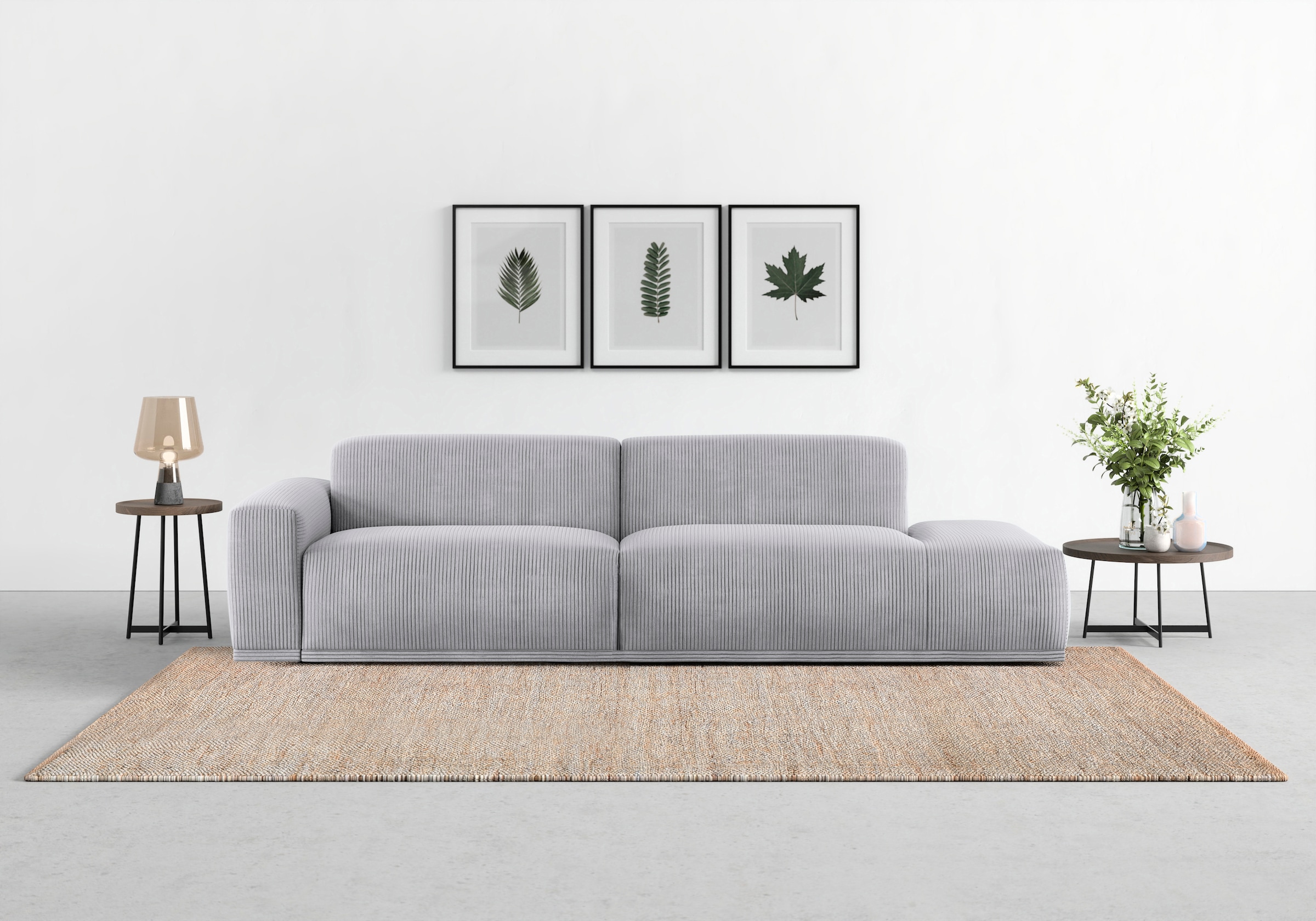 TRENDMANUFAKTUR Big-Sofa "Braga, mit hochwertigem Kaltschaum, Megasofa, in Cord erhältlich", modernes Big-Sofa, Couch mi