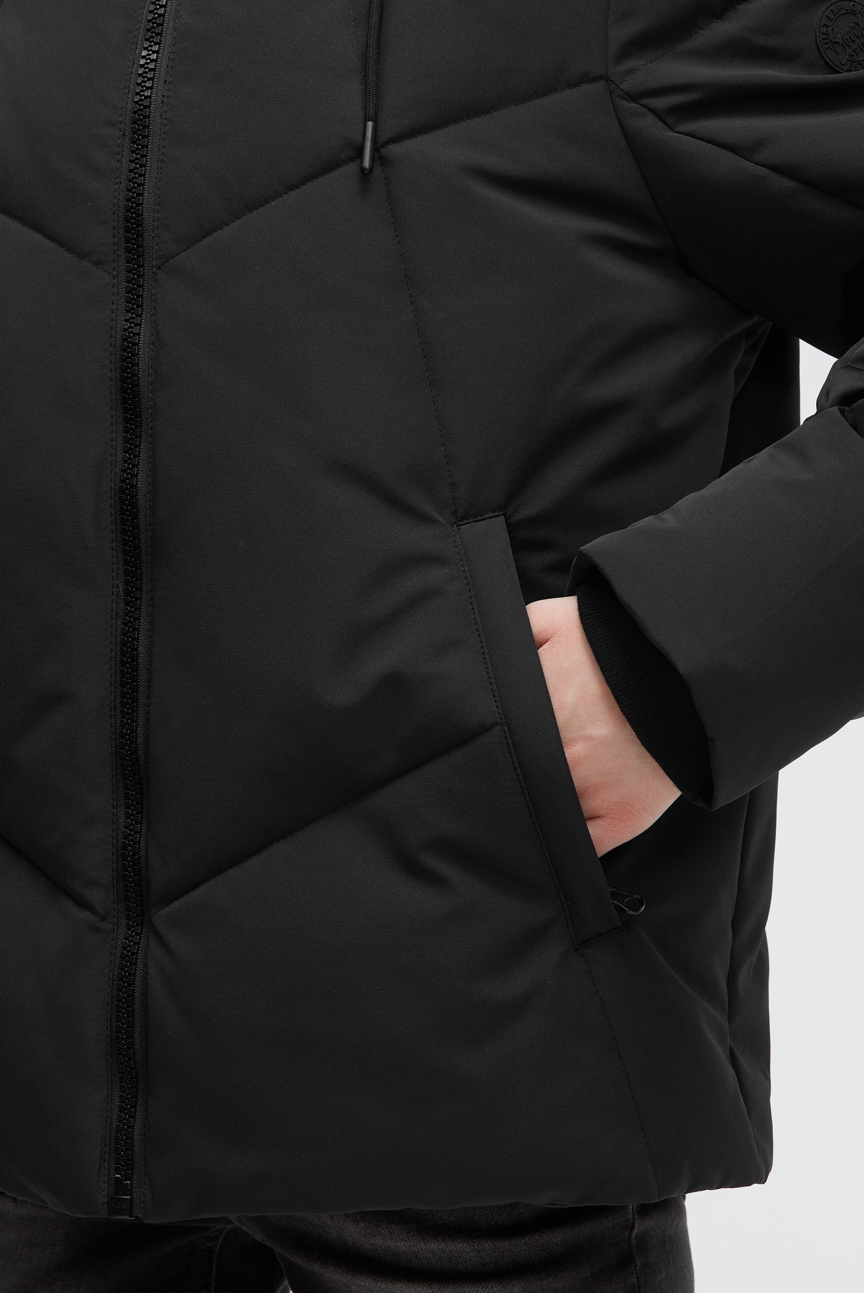 SOCCX Winterjacke mit Kapuze mit Windfangleiste