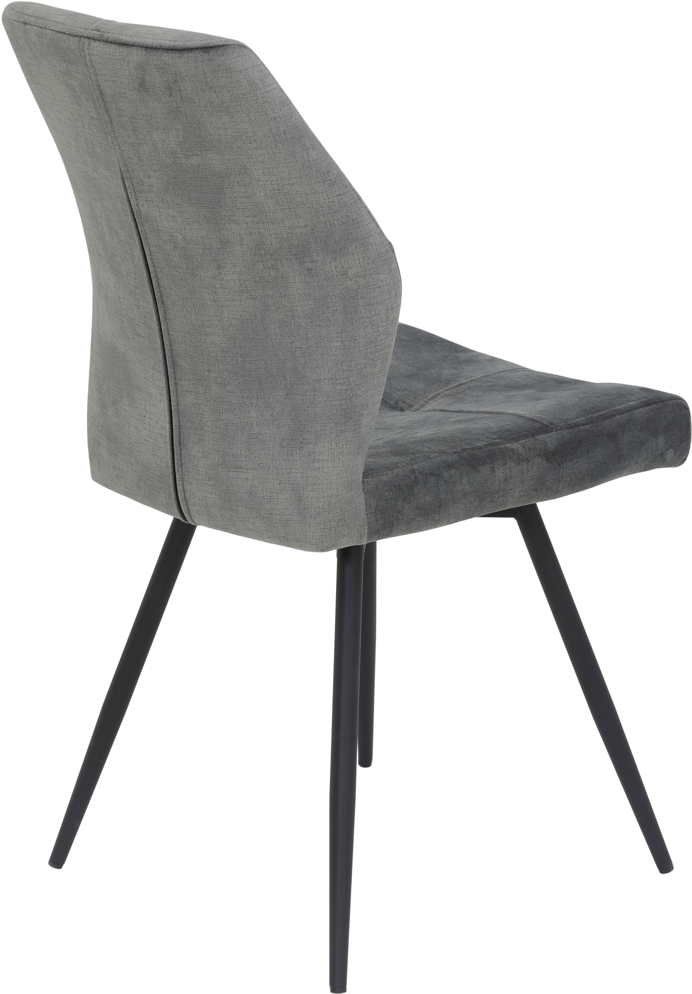 HELA 4-Fußstuhl »ALLY«, (Set), 4 St., Microfaser VINTAGE-Polyester, 4-Fuß, 360° drehbar, gepolstert, Vintage Velvet mit Steppnähten