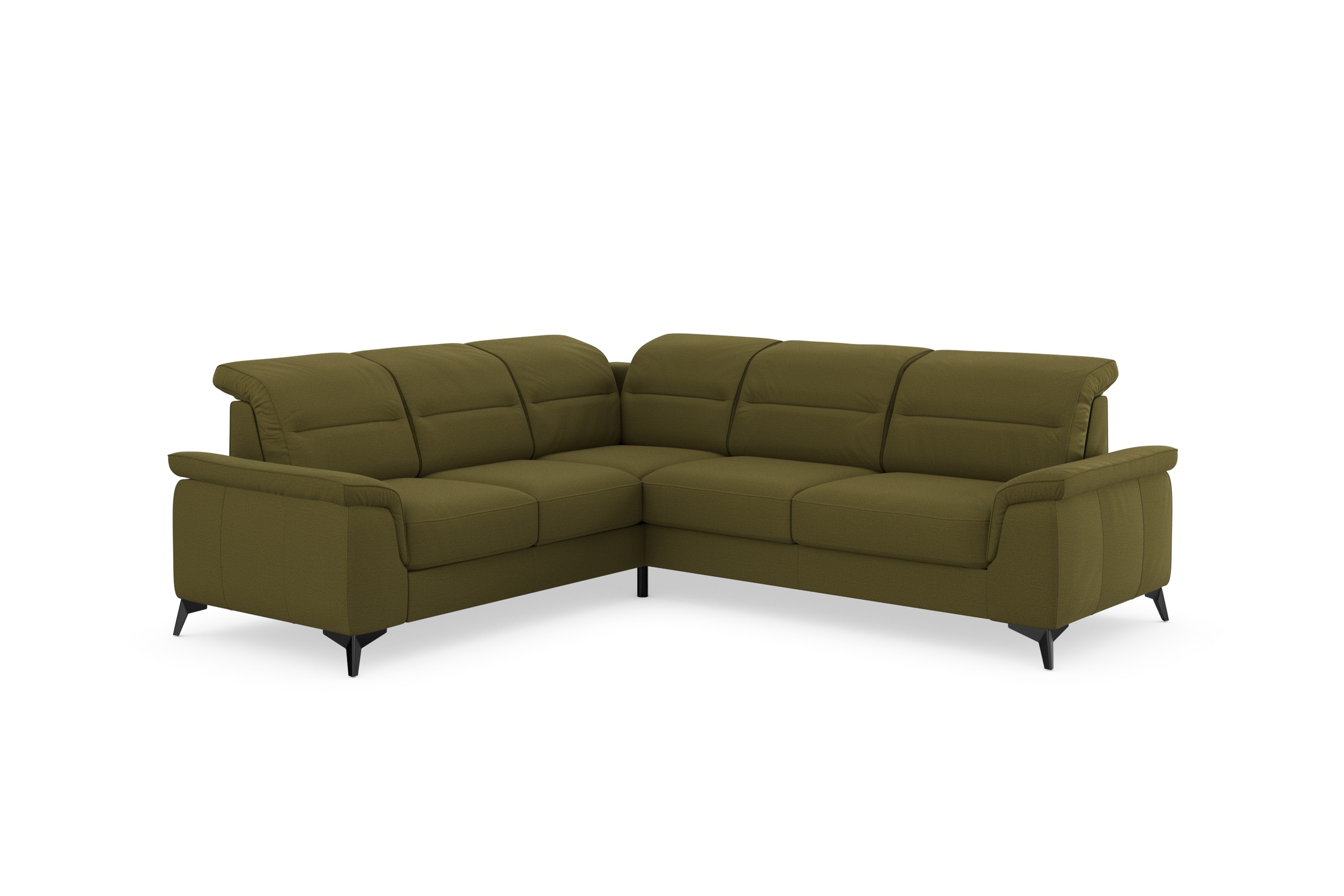 sit&more Ecksofa »Sinatra L-Form«, optinal mit Kopfteilverstellung und Armteilfunktion, Metallfüße