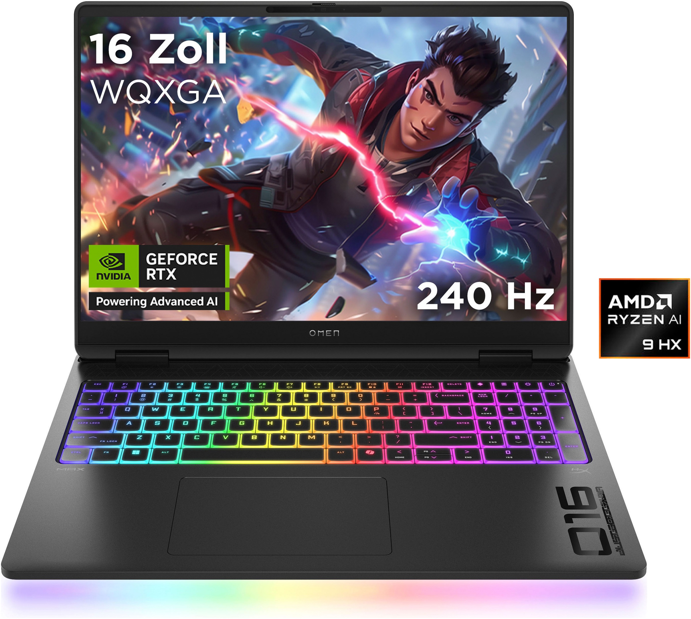 HP Gaming-Notebook "OMEN Max 16-ak0097ng", 32 GB RAM 1.000 GB SSD, Ryzen AI 9, Windows11Home, schwarz, Notebooks