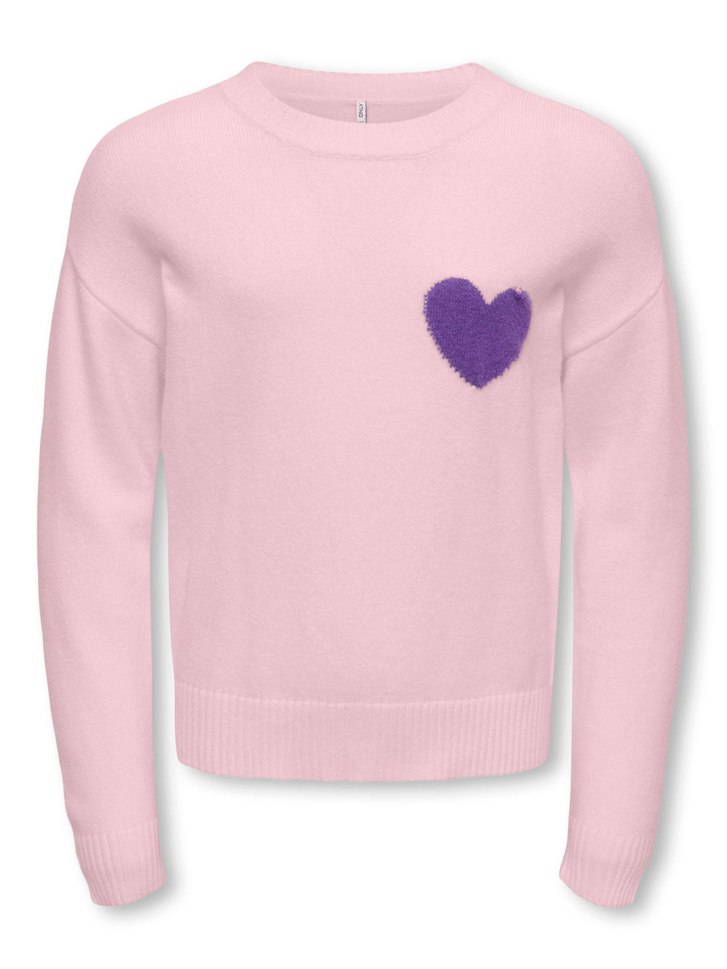KIDS ONLY Strickpullover »KOGLEVA LS HEART O-NECK CS KNT« mit kleinem Herzen-Motiv auf der Brust